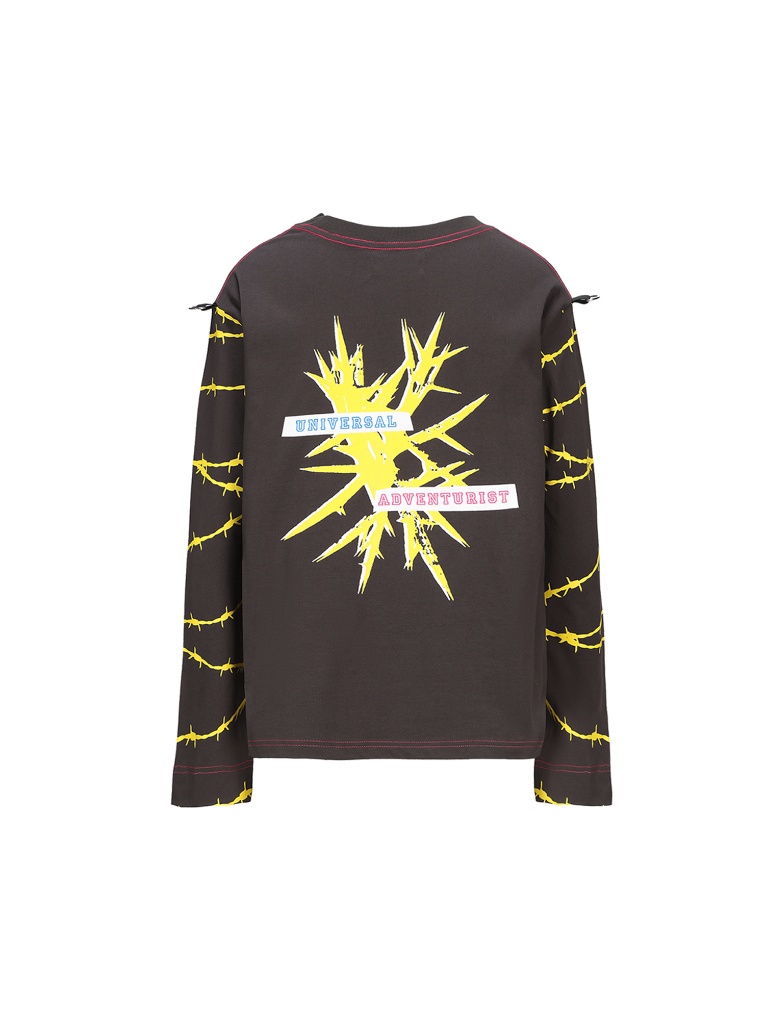 CYCYCY Punk Cartoon Mouse Graphic Long-Sleeve Tee