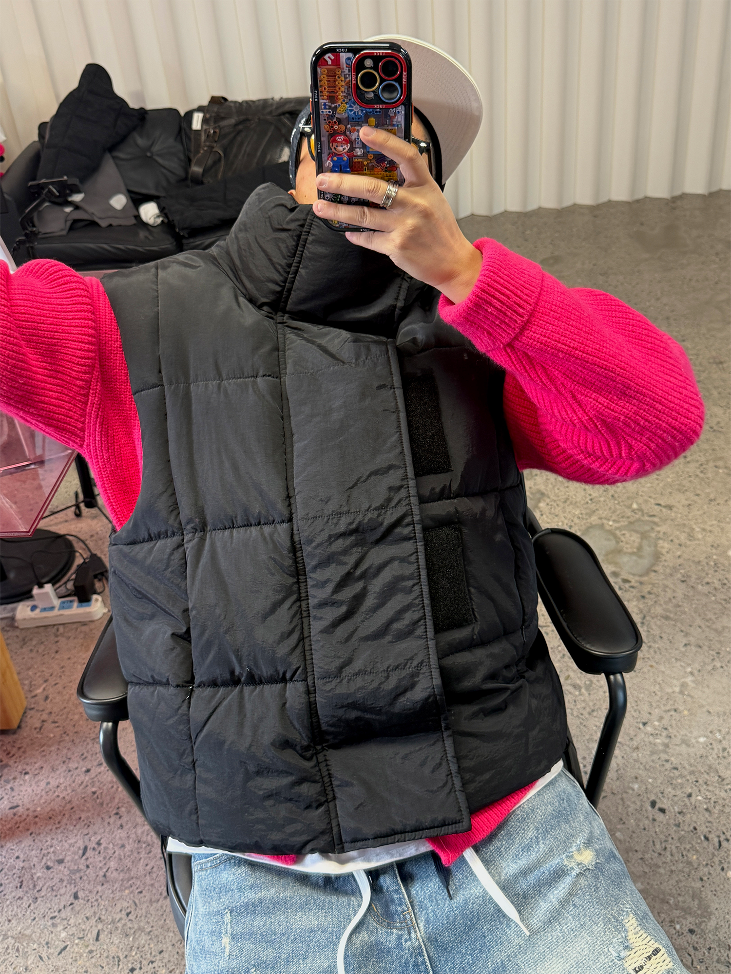 ME DA IGUAL Detachable Sleeve Stand-Collar Quilted Jacket