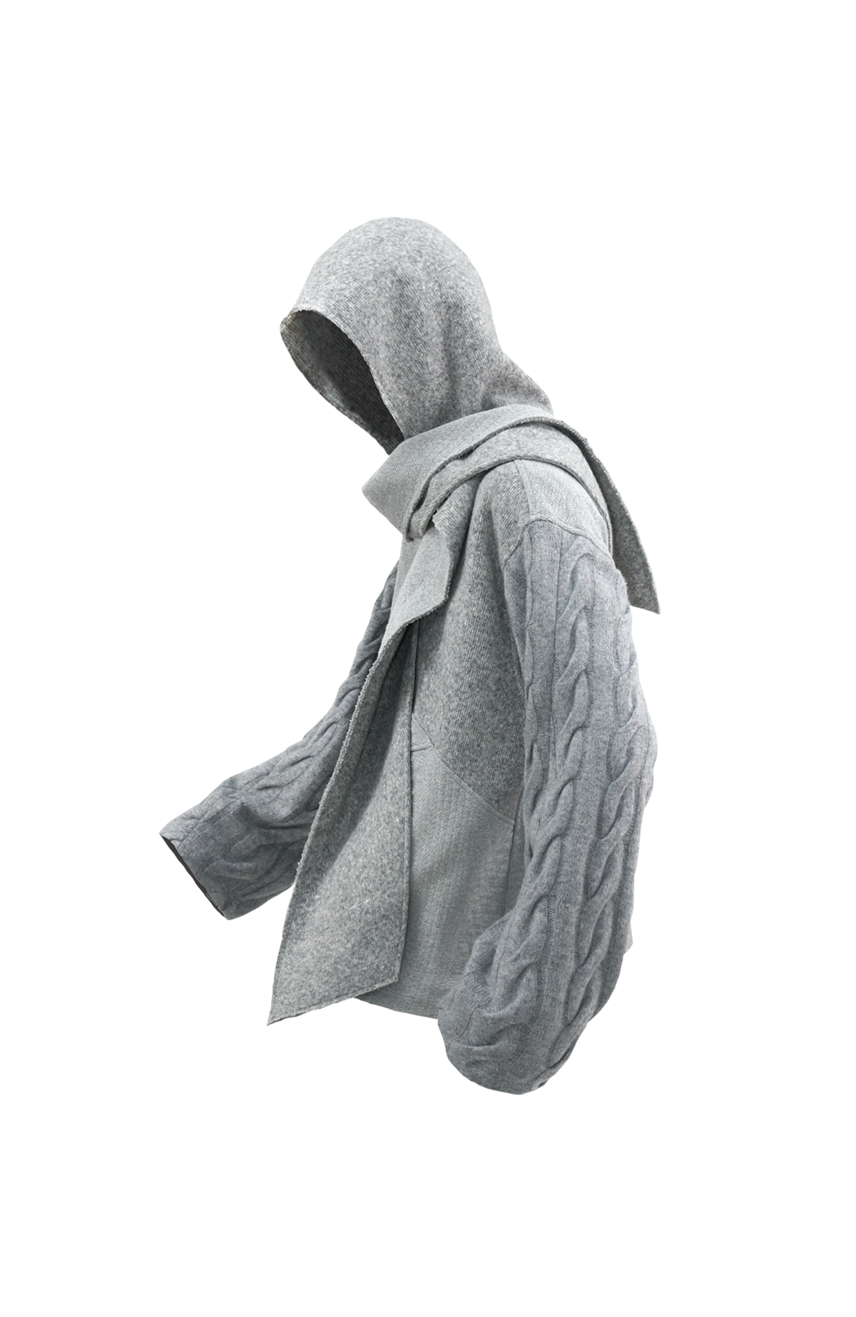 RELABEL Deconstructed Spliced Wool-Blend Textured Sweater