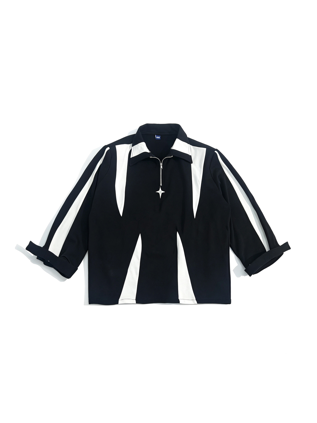UUCSCC Contrast Padded-Shoulder Lapel Sweatshirt
