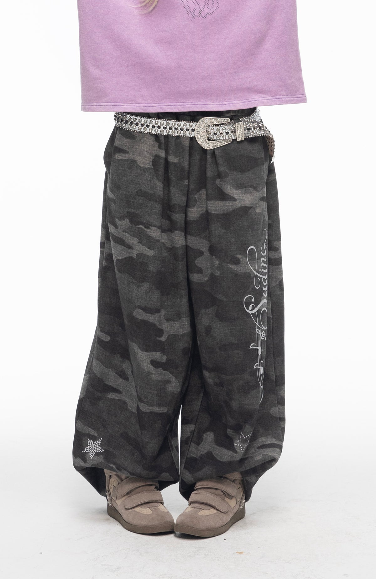 SADSOUP Retro Camo Baggy Sweatpants