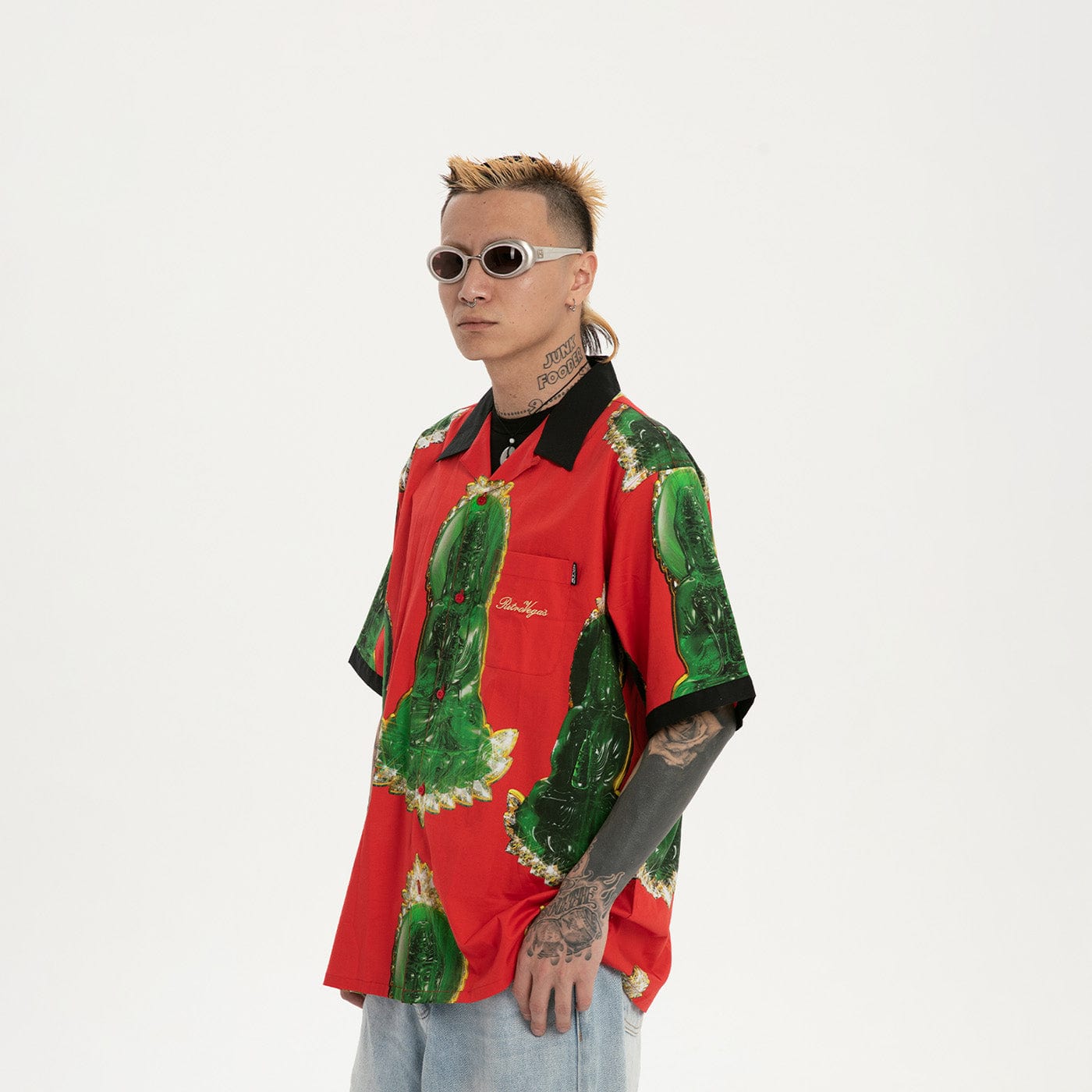 RTVG Retro Jade Bodhisattva Half-Shirt