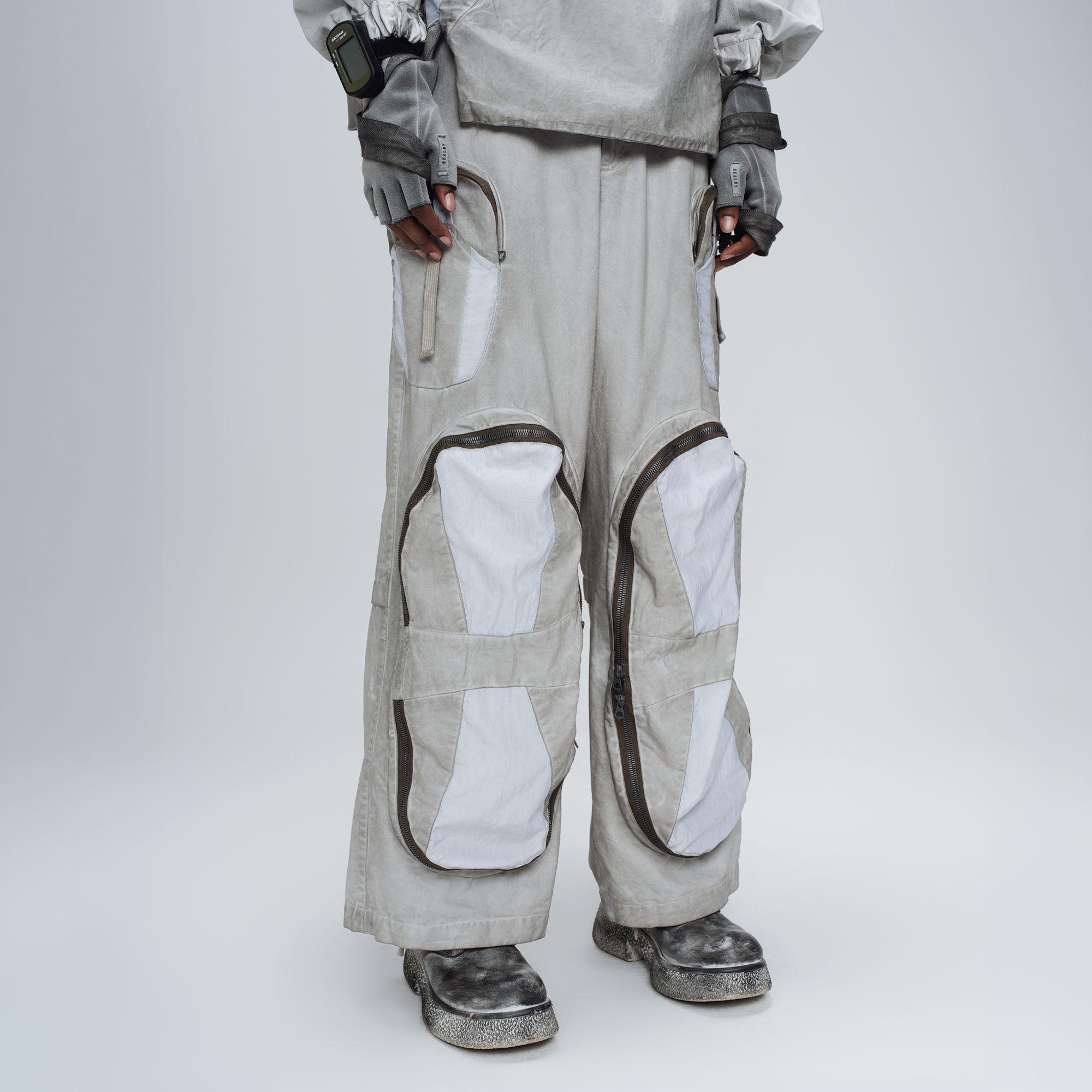 STEAM Multi-Pocket Spliced Parachute Cargo Pants