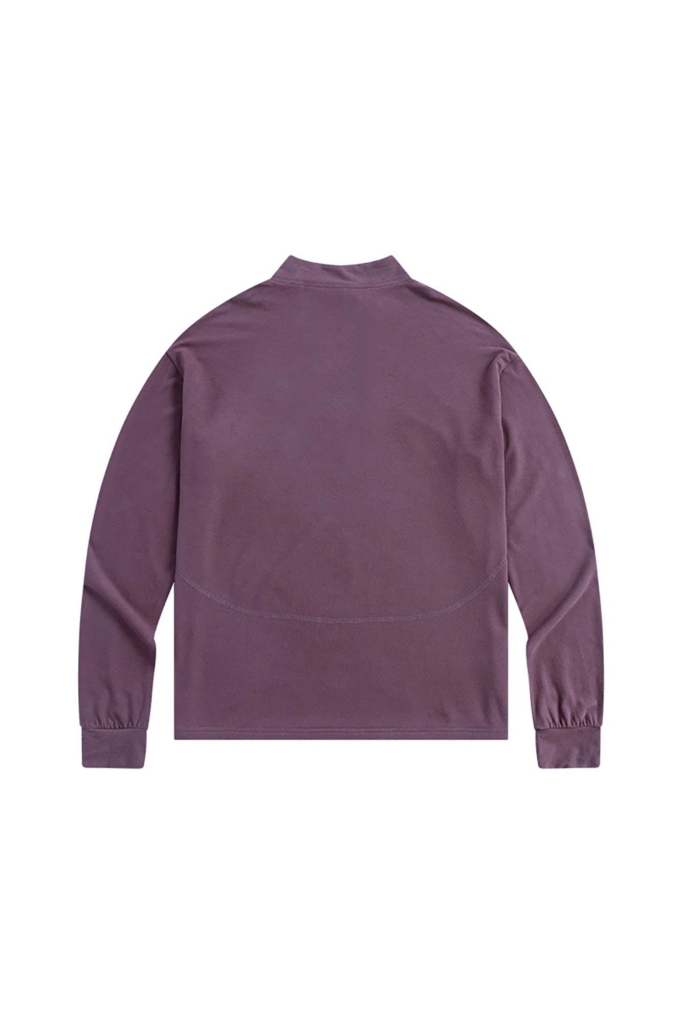 ENSHADOWER Wool Blended Mock Neck Zip-Up L/S Tee