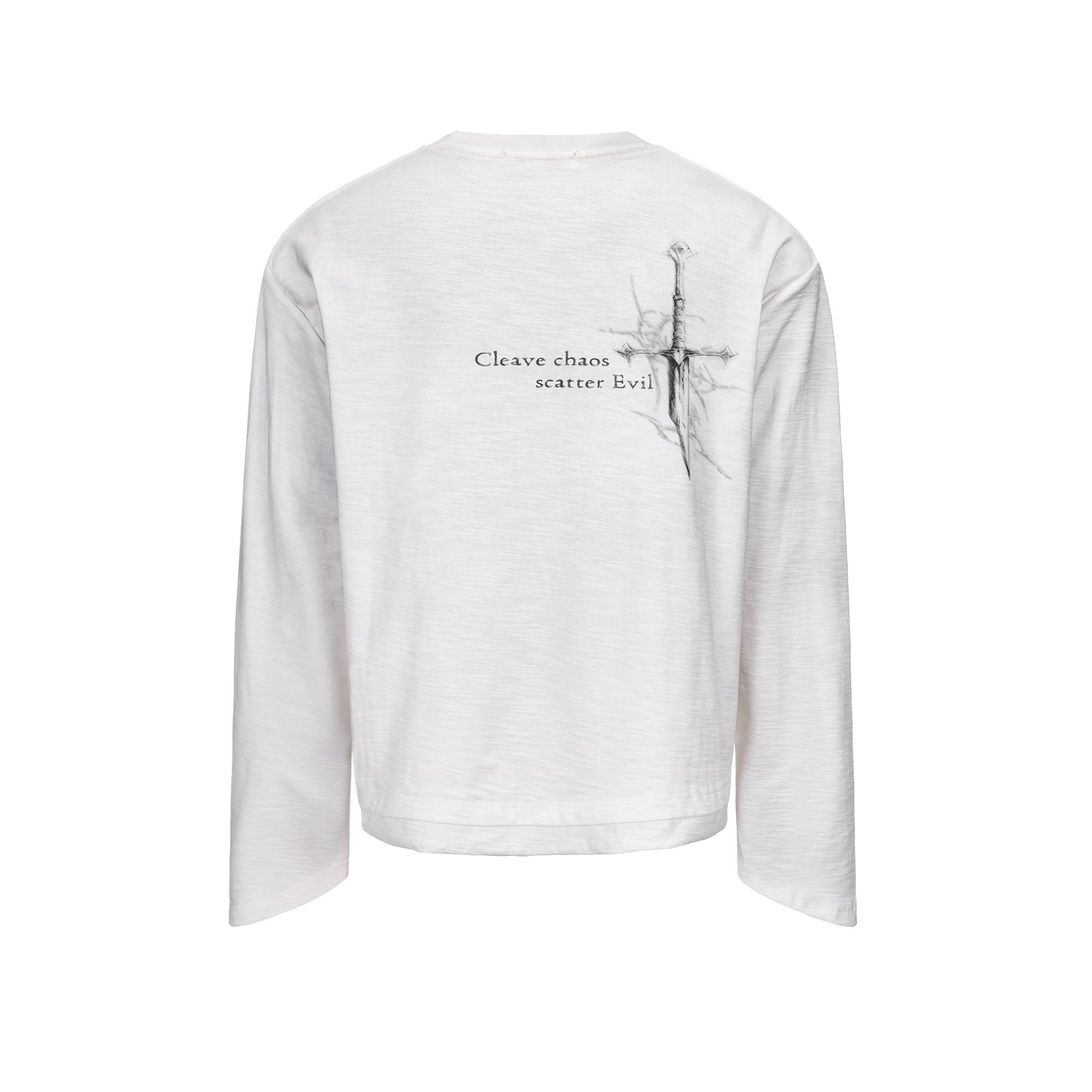 ESAIAS Excalibur Graphic Tapered Cuff Long-Sleeve Tee, premium urban and streetwear designers apparel on PROJECTISR.com, ESAIAS