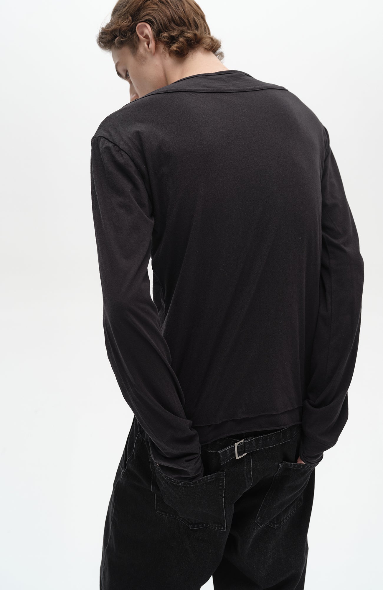 SADSOUP Layered Henley Graphic Long-Sleeve Tee
