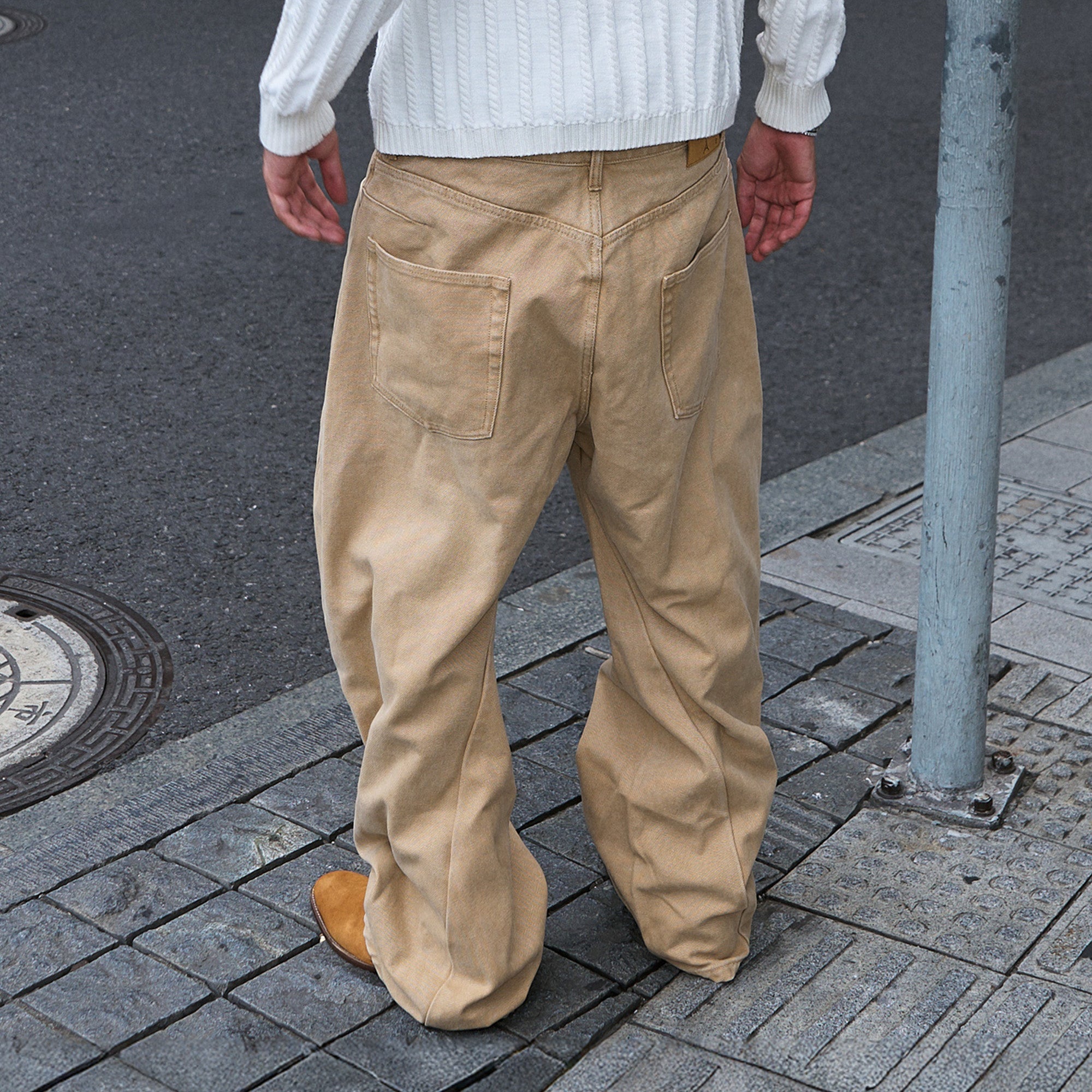 STEEPC Classical Button-Fly Curved-Seam Utility Pants, premium urban and streetwear designers apparel on PROJECTISR.com, STEEPC