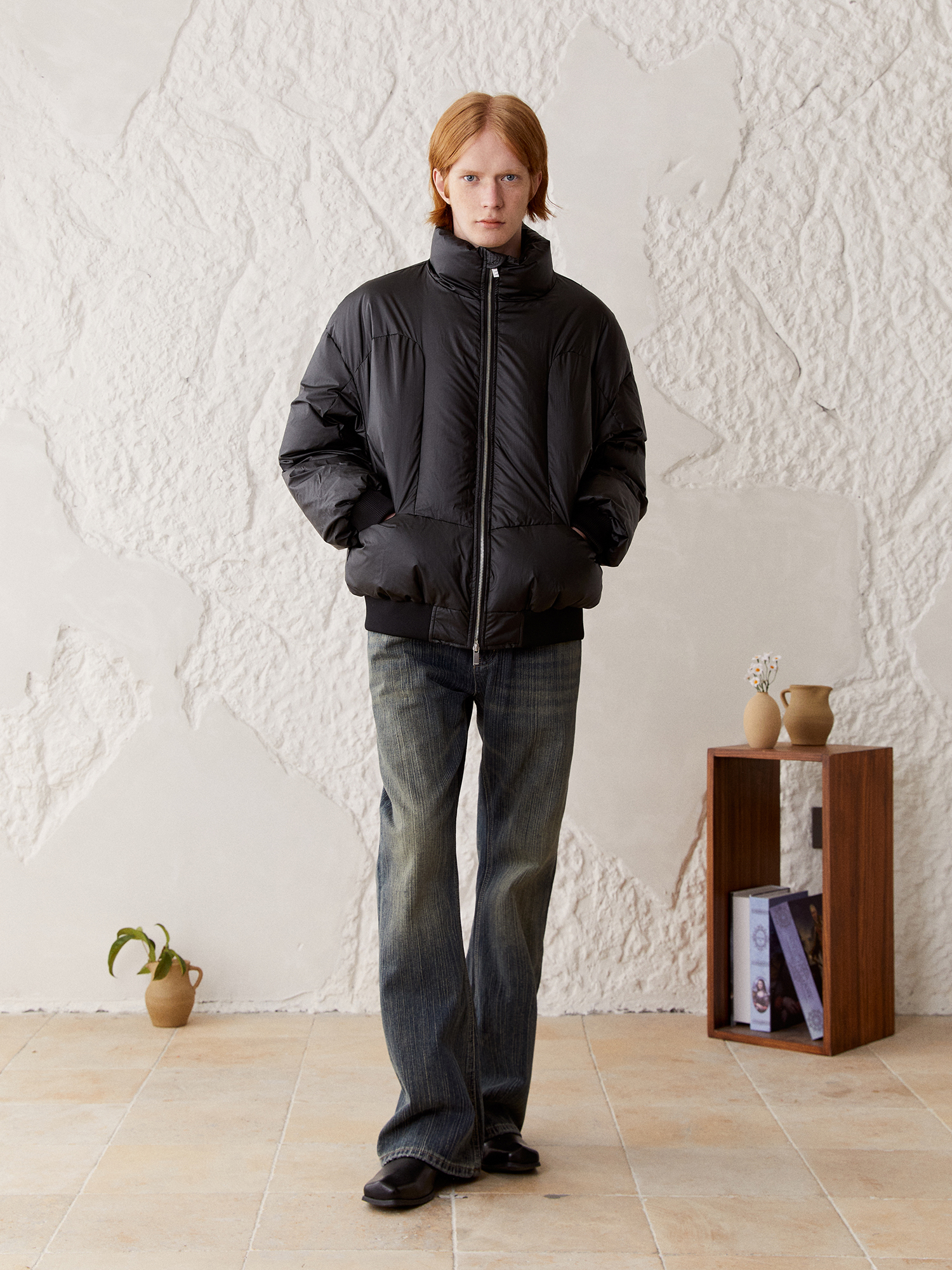 KREATE Modern Paneled Oversized Down Jacket