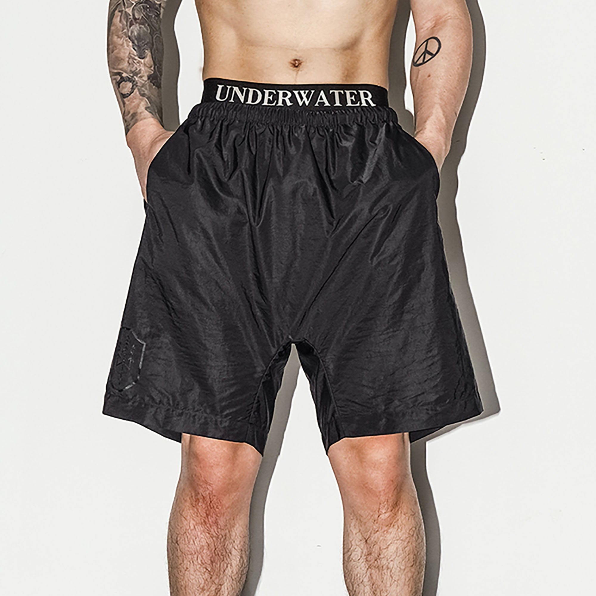UNDERWATER Dark Soul LOGO Waistband Stretch Boxer Briefs, premium urban and streetwear designers apparel on PROJECTISR.com, UNDERWATER