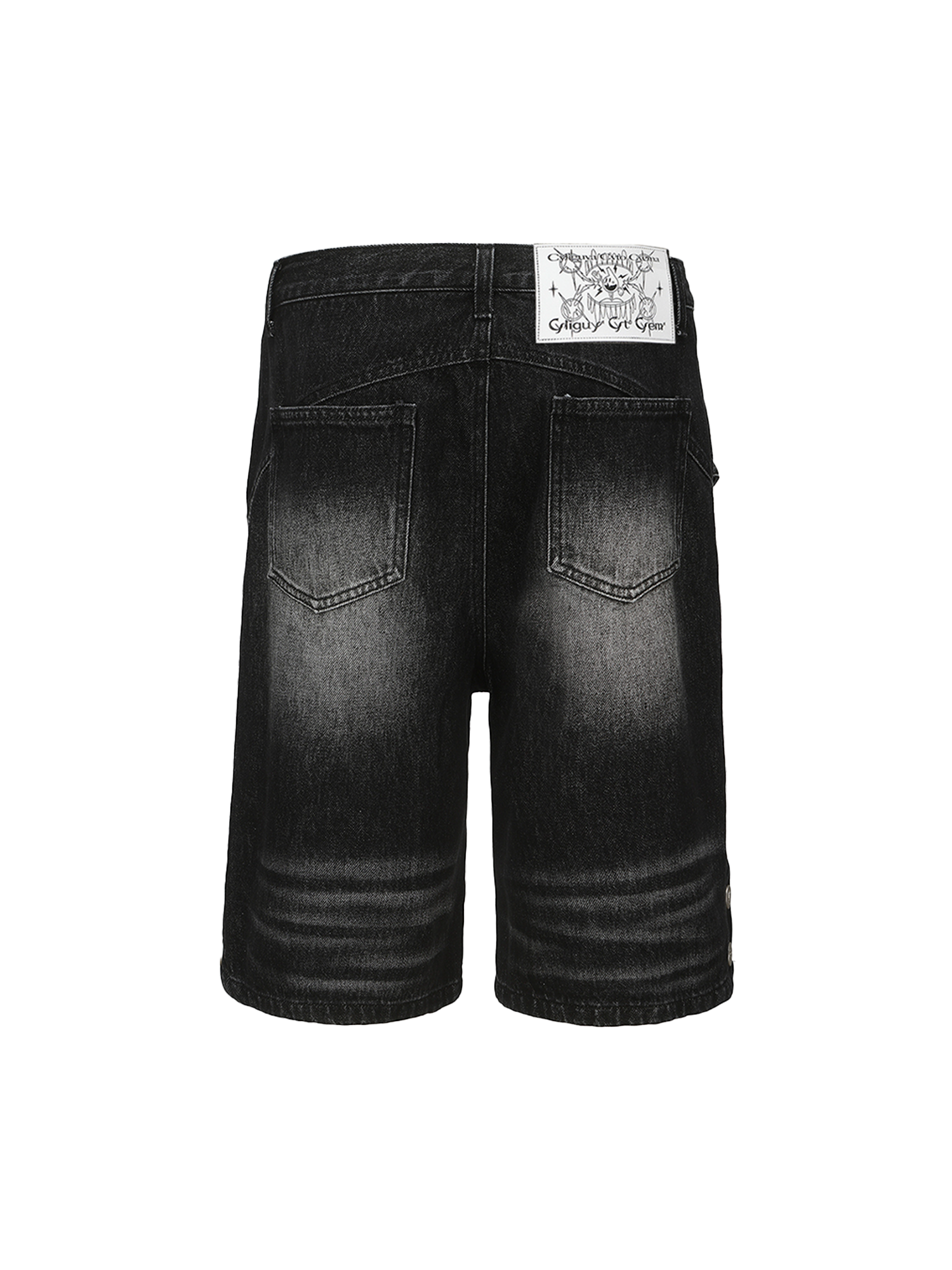 CYCYCY Retro Washed Paneled Denim Shorts