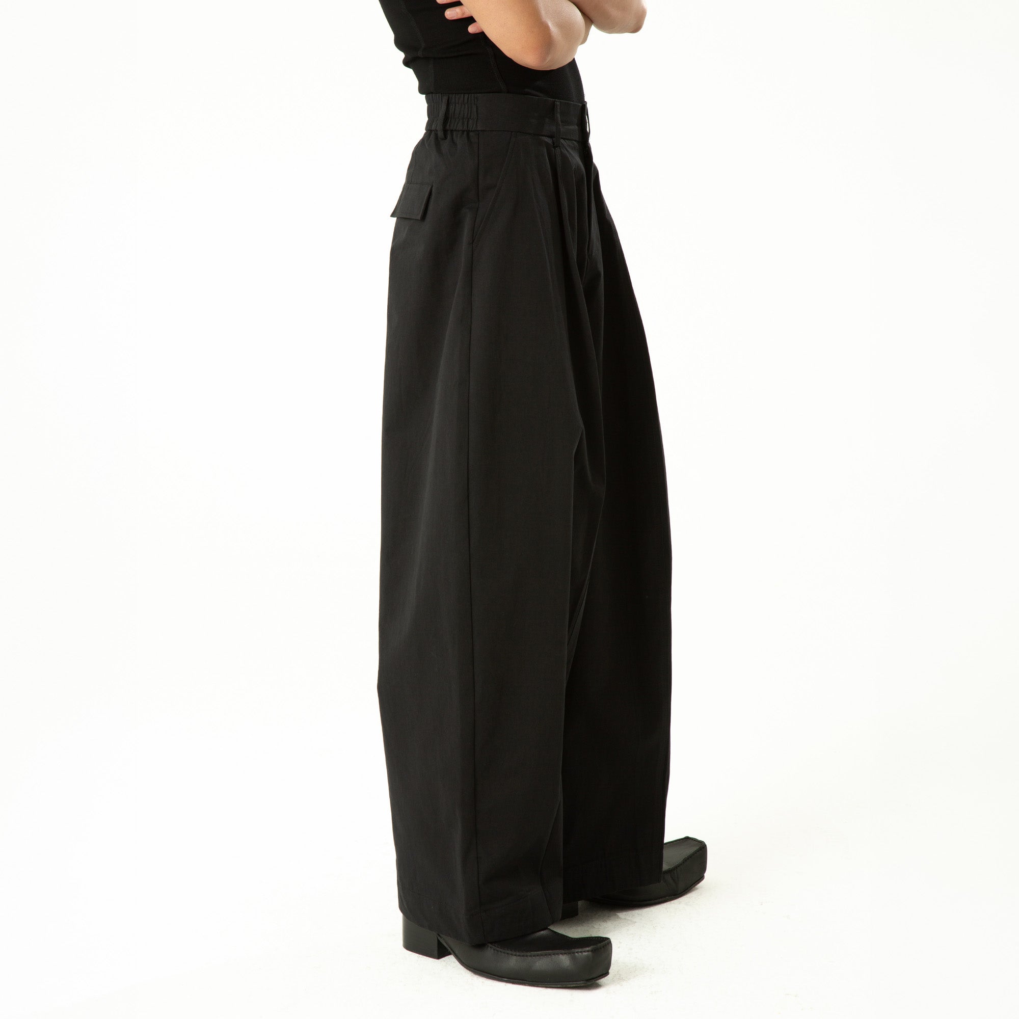 CLP High-Waist Curved Wide-Leg Pants, premium urban and streetwear designers apparel on PROJECTISR.com, CLP