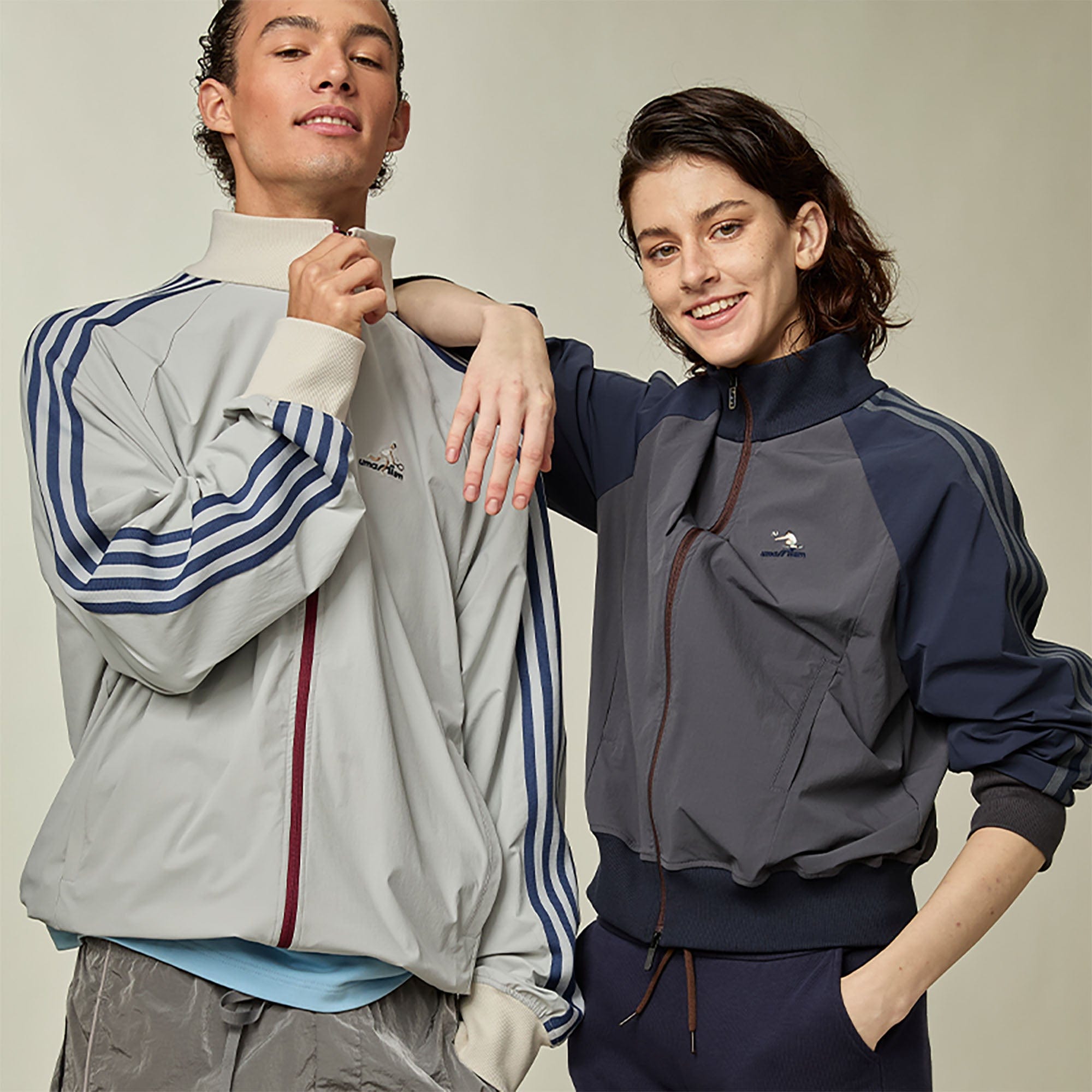 UMAMIISM Retro Striped Track Jacket, premium urban and streetwear designers apparel on PROJECTISR.com, UMAMIISM