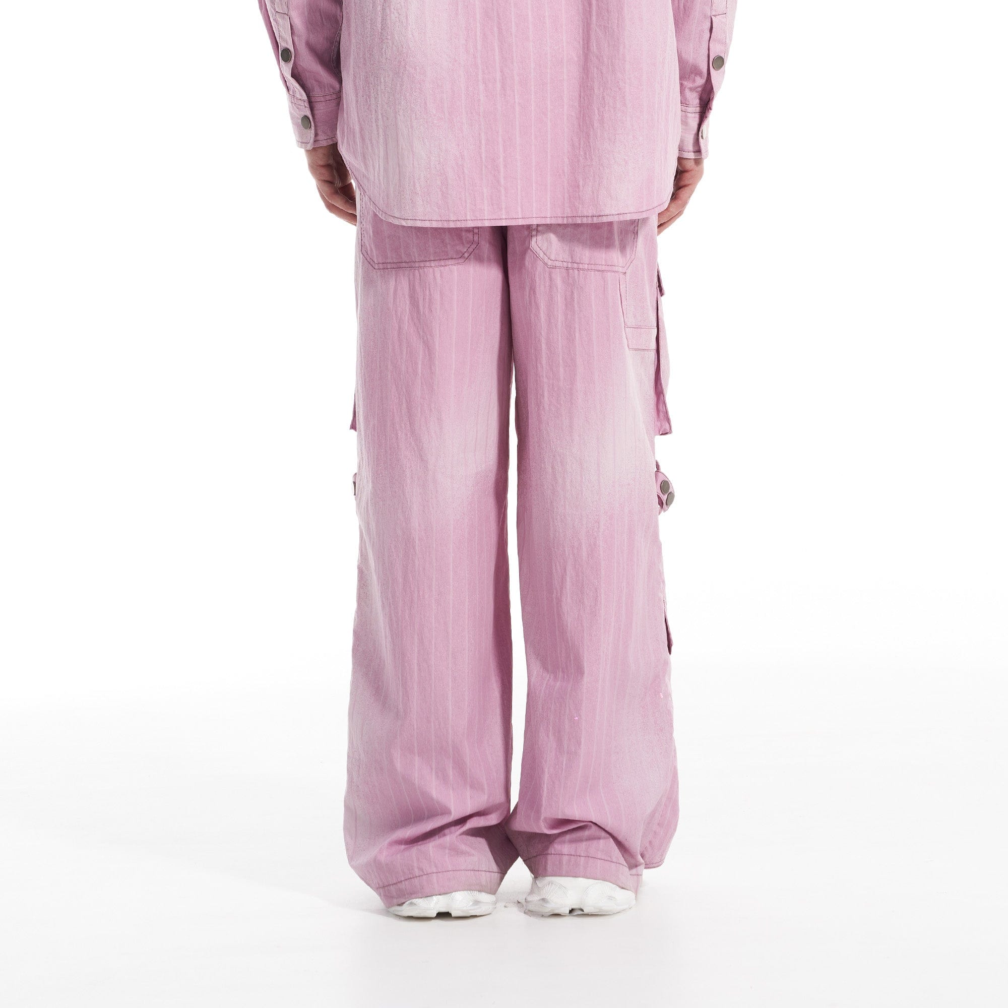 VANN VALRENCE Strap-Wrapped Striped Multi-Pocket Cargo Pants, premium urban and streetwear designers apparel on PROJECTISR.com, VANN VALRENCE