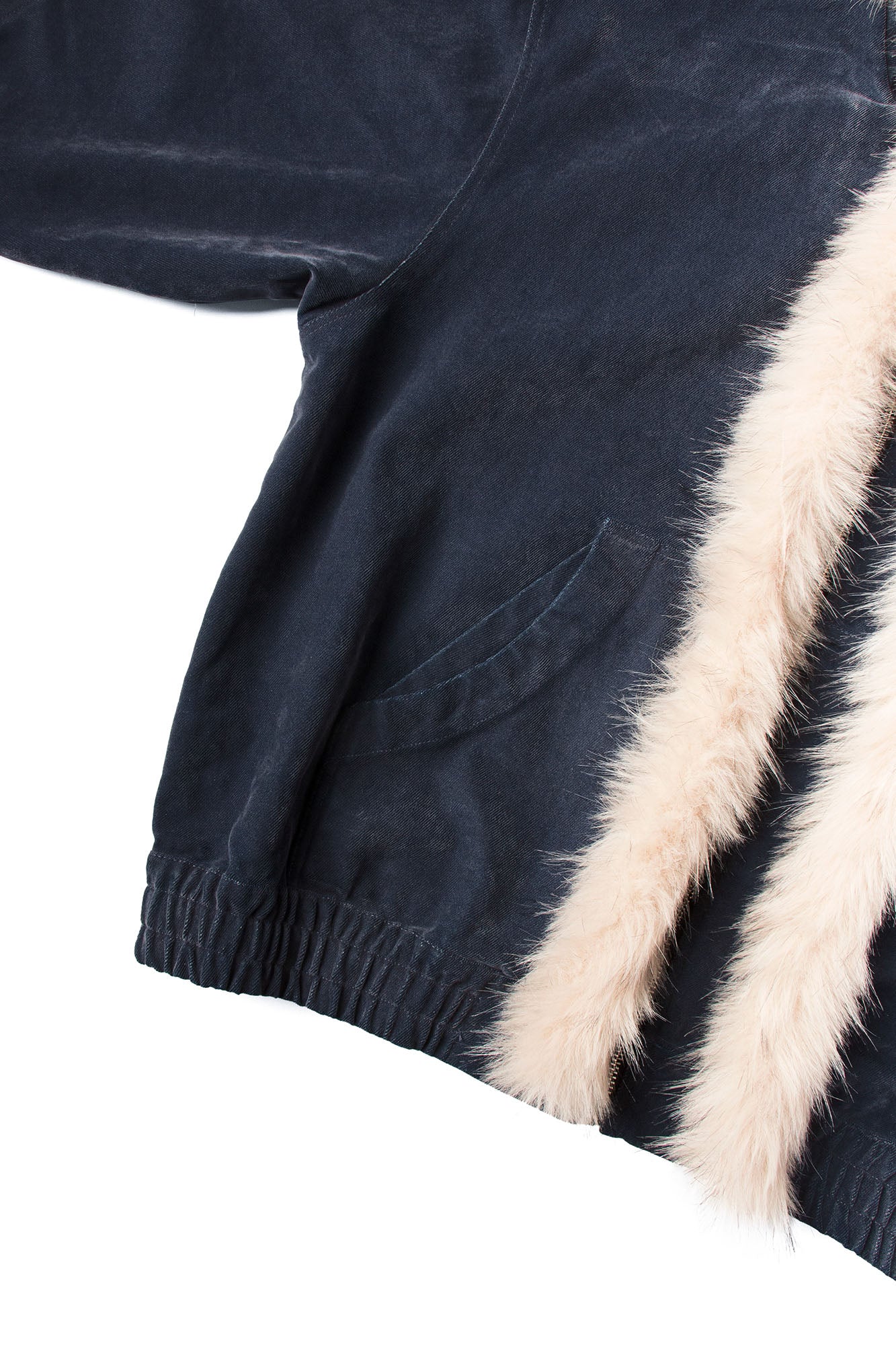 RELABEL Detachable Faux Fur Trim Hooded Jacket