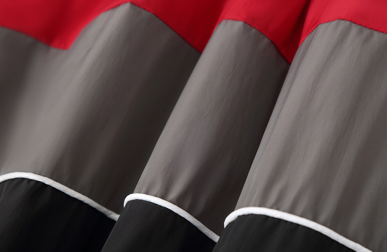 CLP Retro Contrast Striped Puffer Jacket