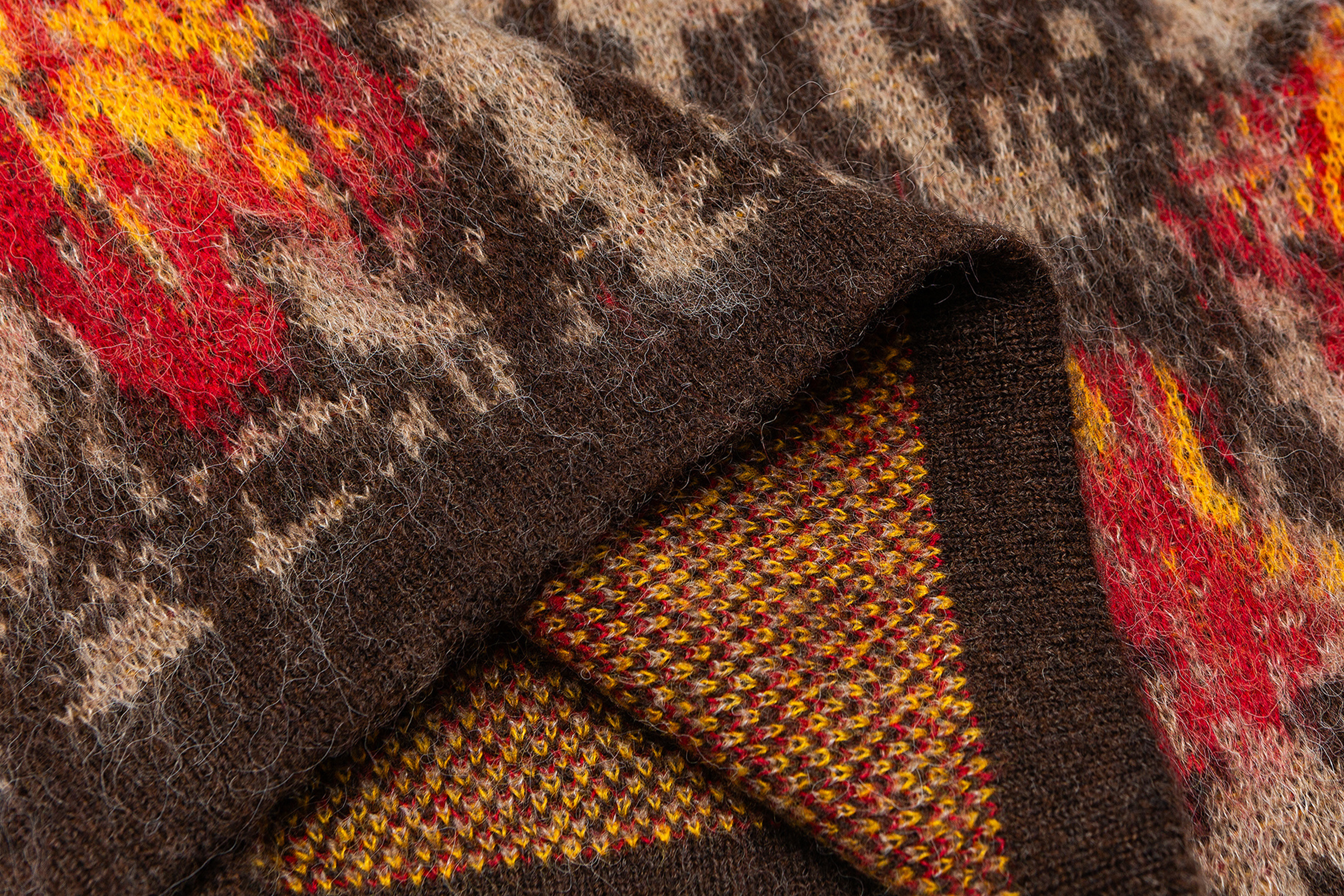 ME DA IGUAL Fuzzy Jacquard Floral Cardigan