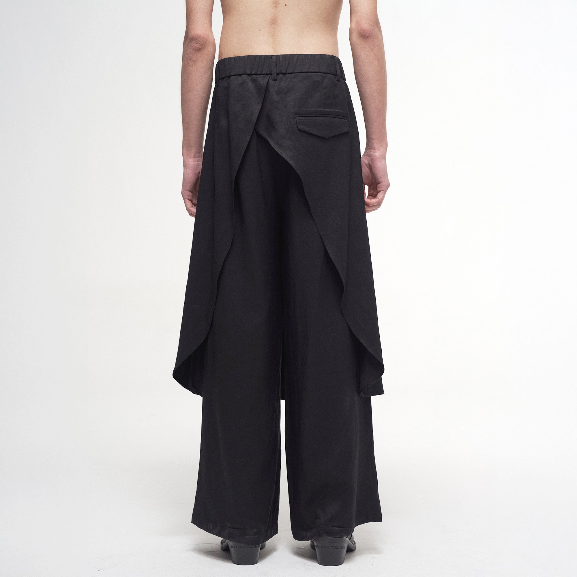 ILNya Nieternite Nifutur Asymmetrical Double-Layer Wide-Leg Pants