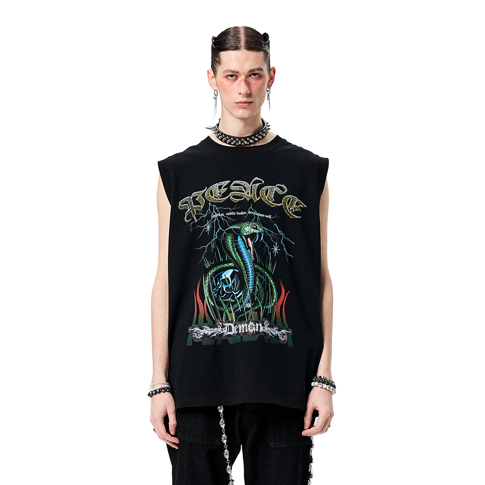 ERISSTOFF Sepultura Cobra Graphic Oversized Tank Top
