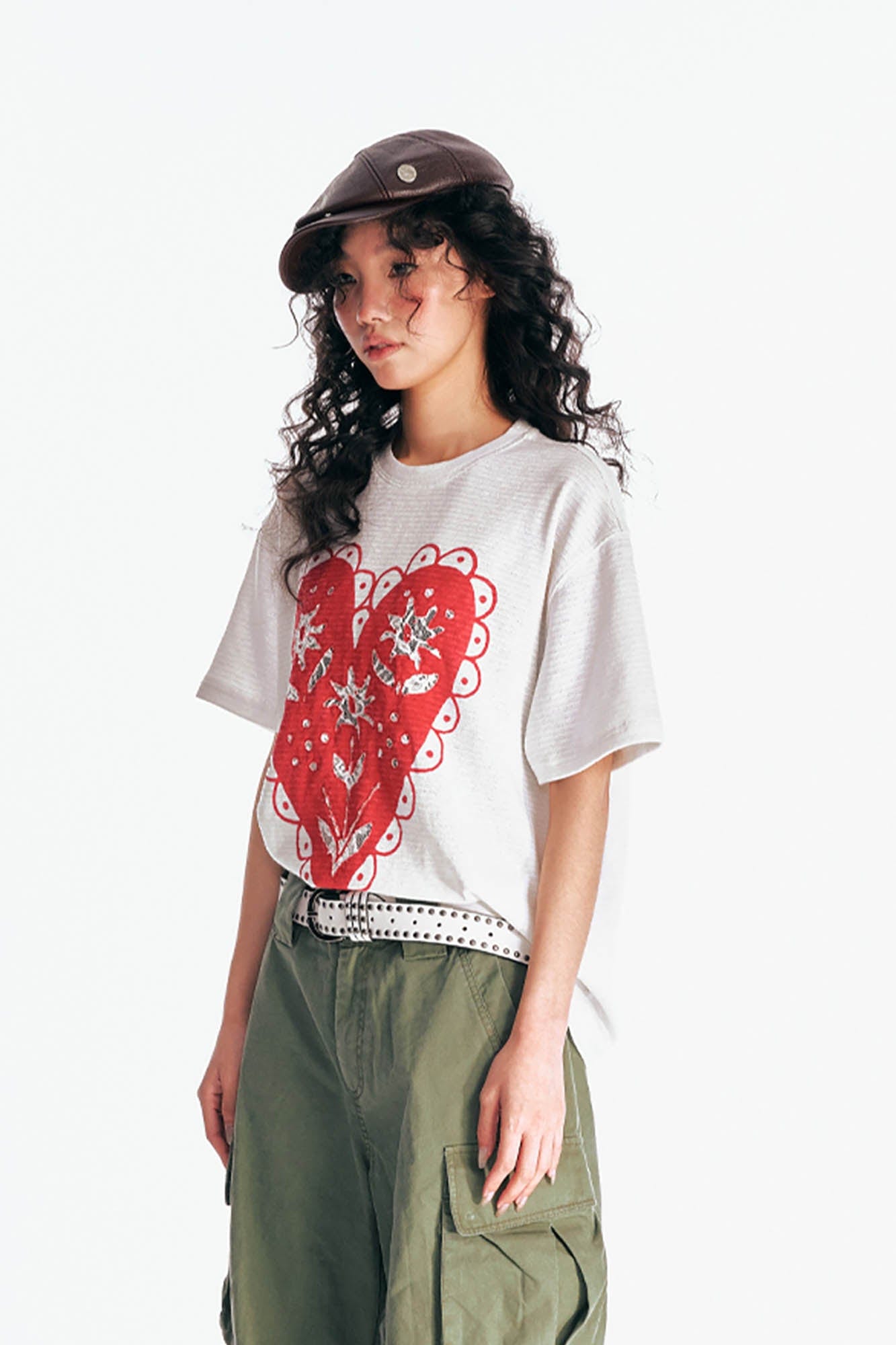 1997 POSTOFFICE The Heart Lace Bloom T-Shirt, premium urban and streetwear designers apparel on PROJECTISR.com, 1997 POSTOFFICE