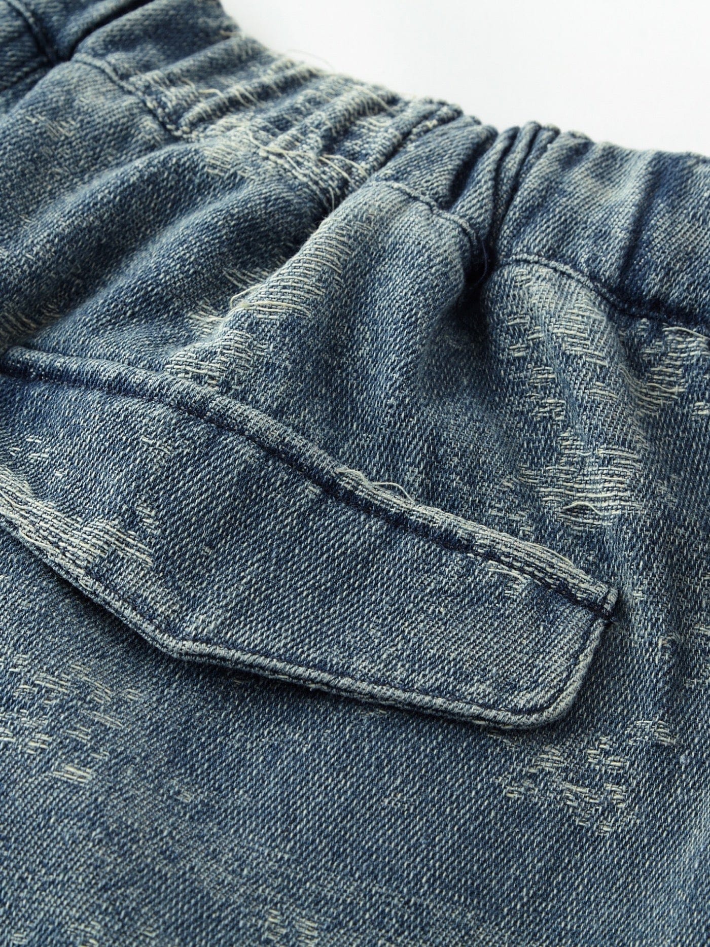 BONELESS Washed Frayed Crinkled Baggy Jeans, premium urban and streetwear designers apparel on PROJECTISR.com, BONELESS