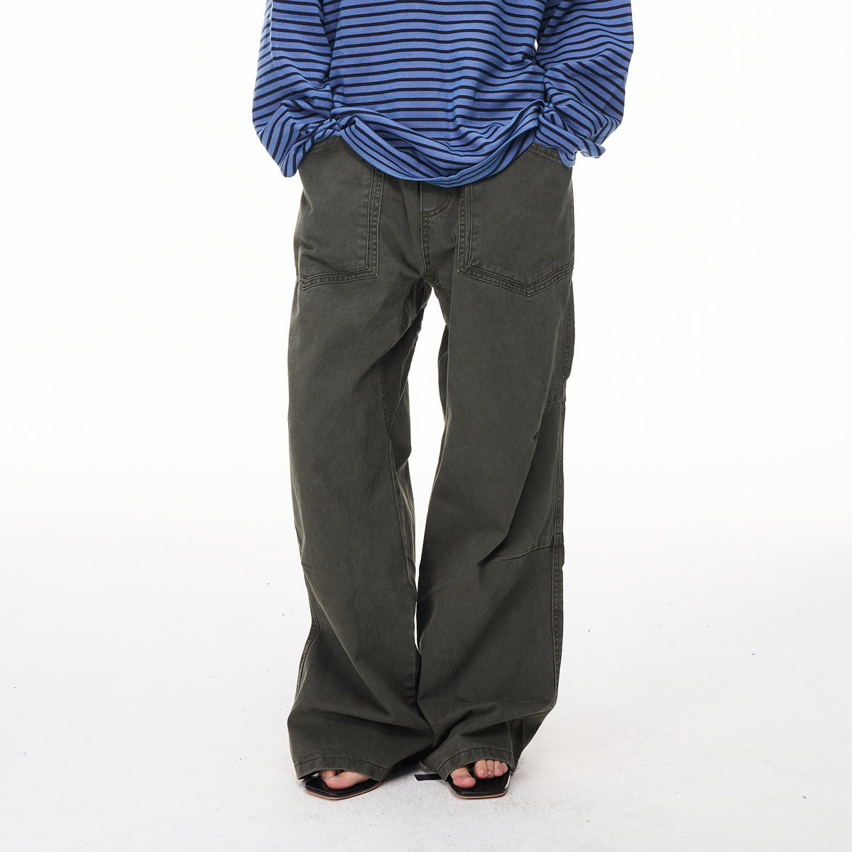BOTANICA Retro Wide-Leg Multi-Pocket Cargo Jeans