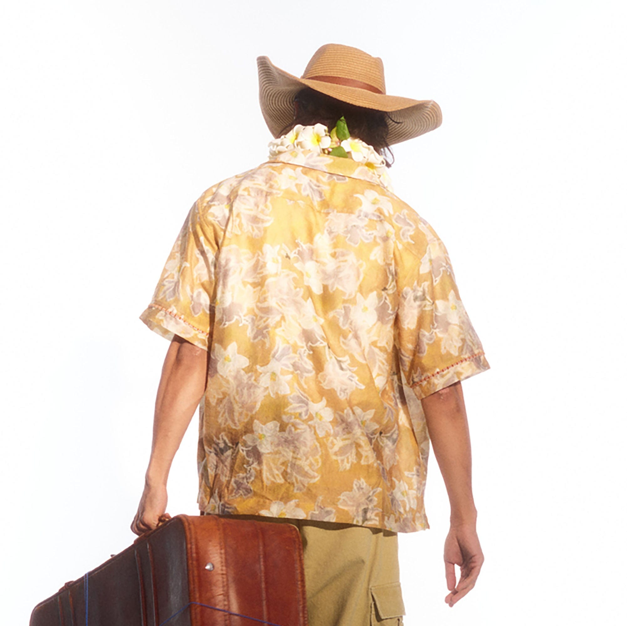 TRECLUB Floral Full-Print Cuban Half Shirt, premium urban and streetwear designers apparel on PROJECTISR.com, TRECLUB