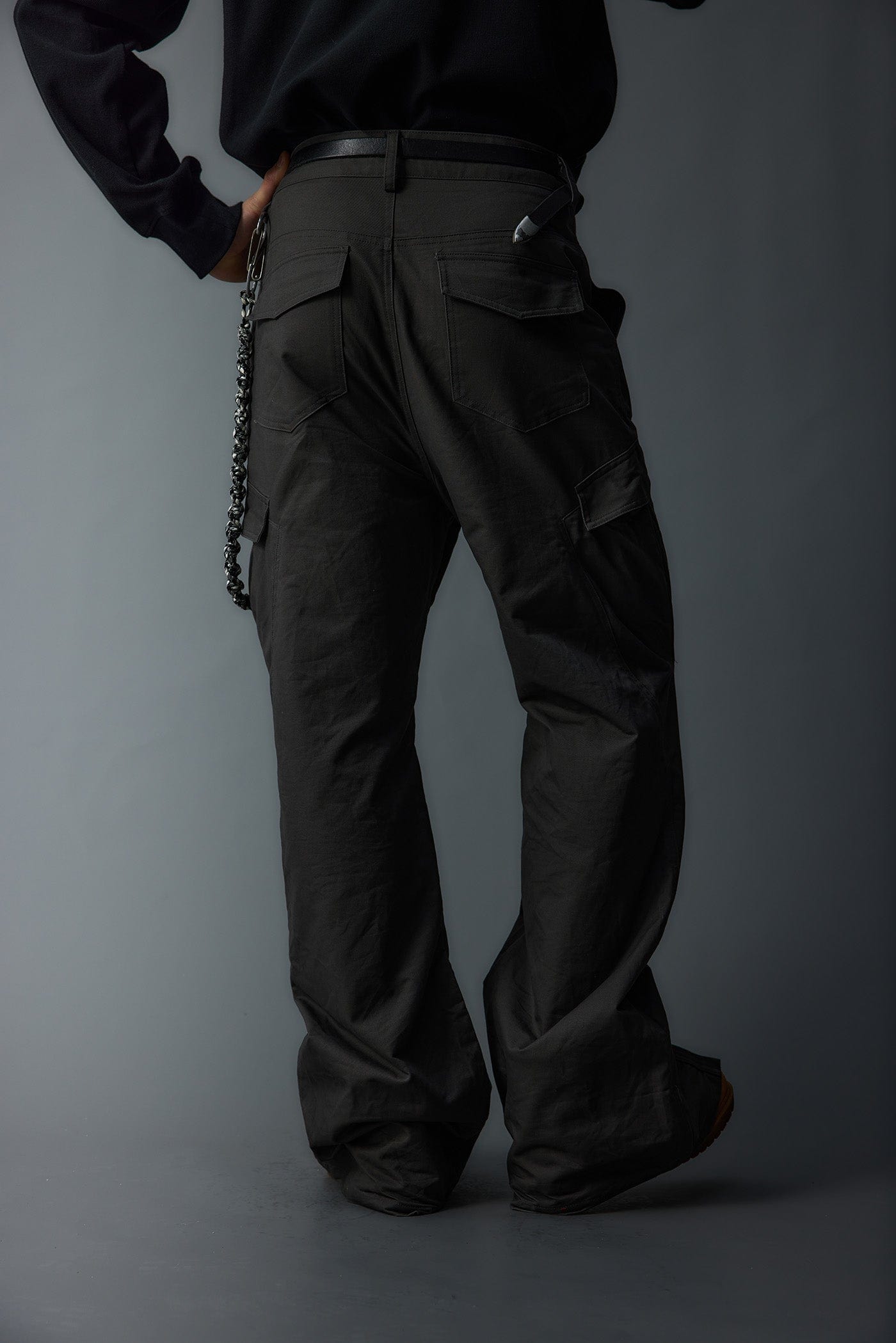 WHISTLEHUNTER Multi-Pocket Zipper Flared Cargo Pants, premium urban and streetwear designers apparel on PROJECTISR.com, WHISTLEHUNTER