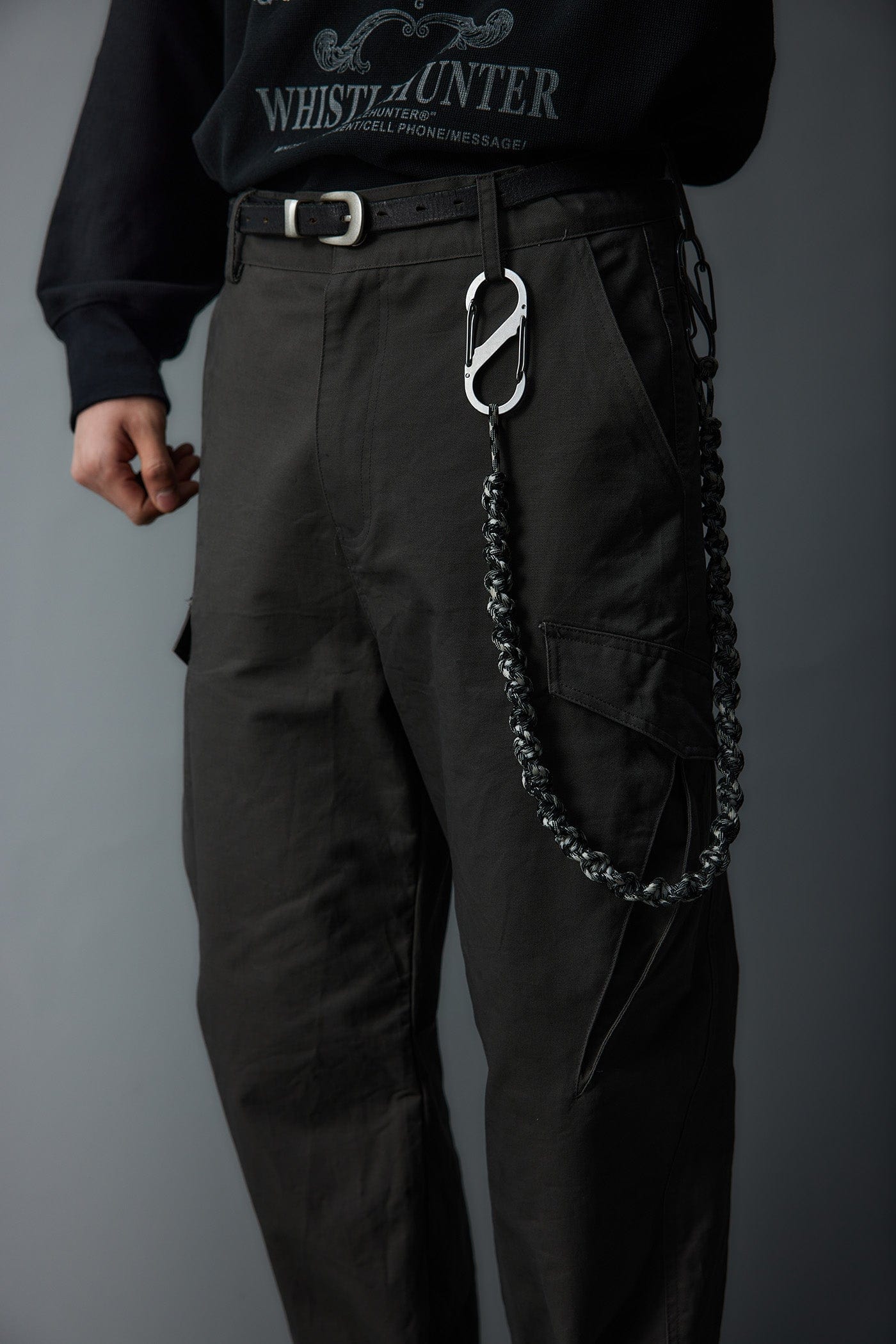 WHISTLEHUNTER Multi-Pocket Zipper Flared Cargo Pants, premium urban and streetwear designers apparel on PROJECTISR.com, WHISTLEHUNTER