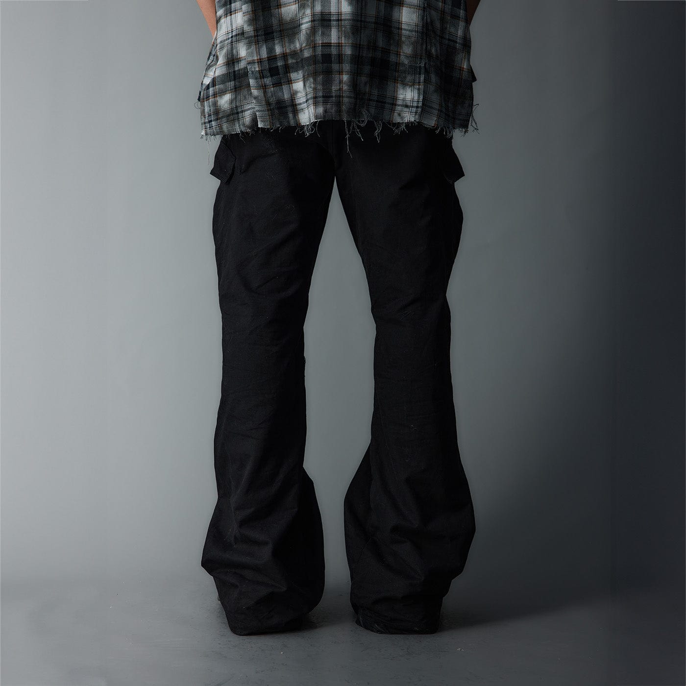 WHISTLEHUNTER Multi-Pocket Zipper Flared Cargo Pants, premium urban and streetwear designers apparel on PROJECTISR.com, WHISTLEHUNTER