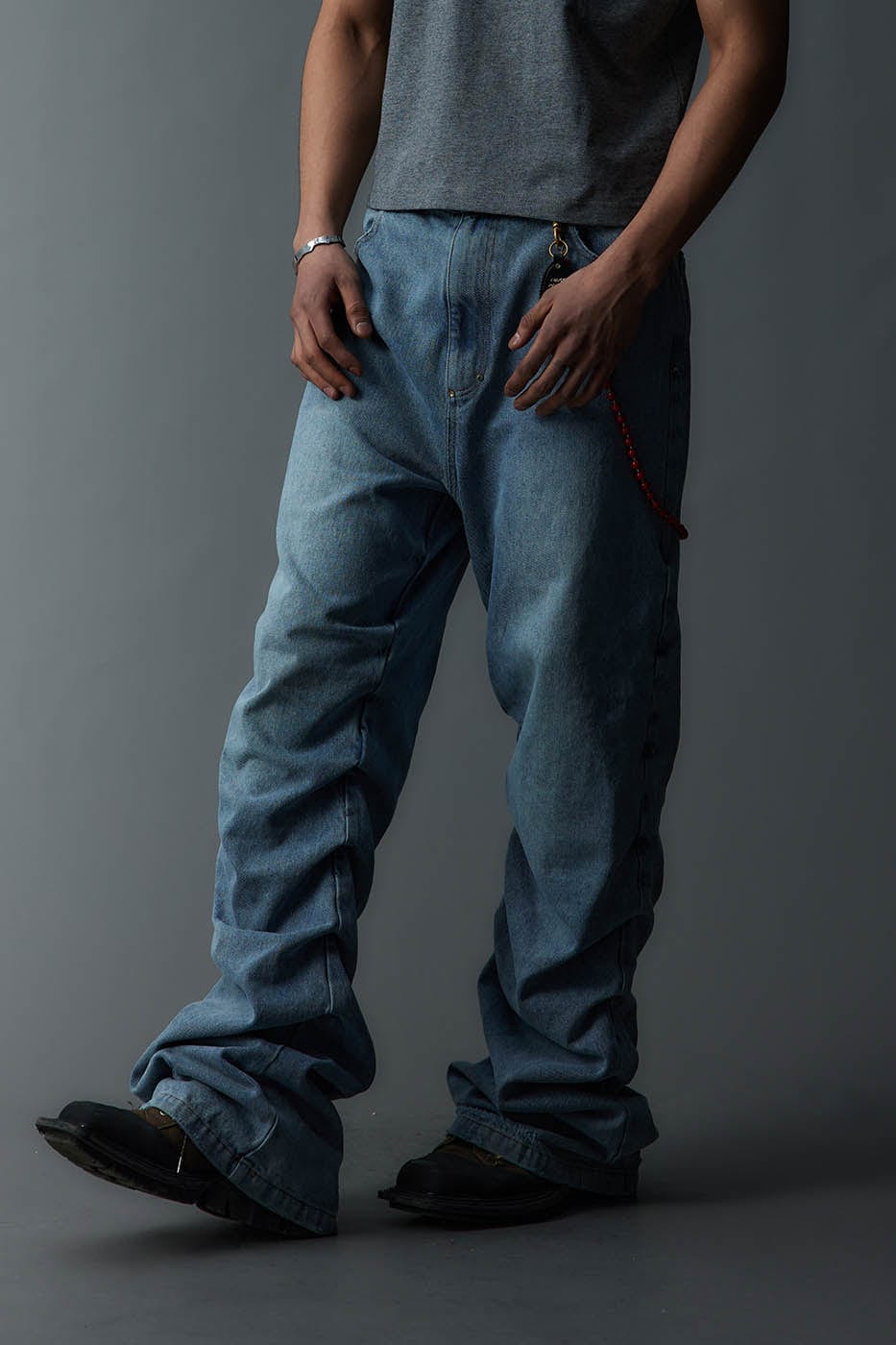 WHISTLEHUNTER Washed Stacked Jeans, premium urban and streetwear designers apparel on PROJECTISR.com, WHISTLEHUNTER