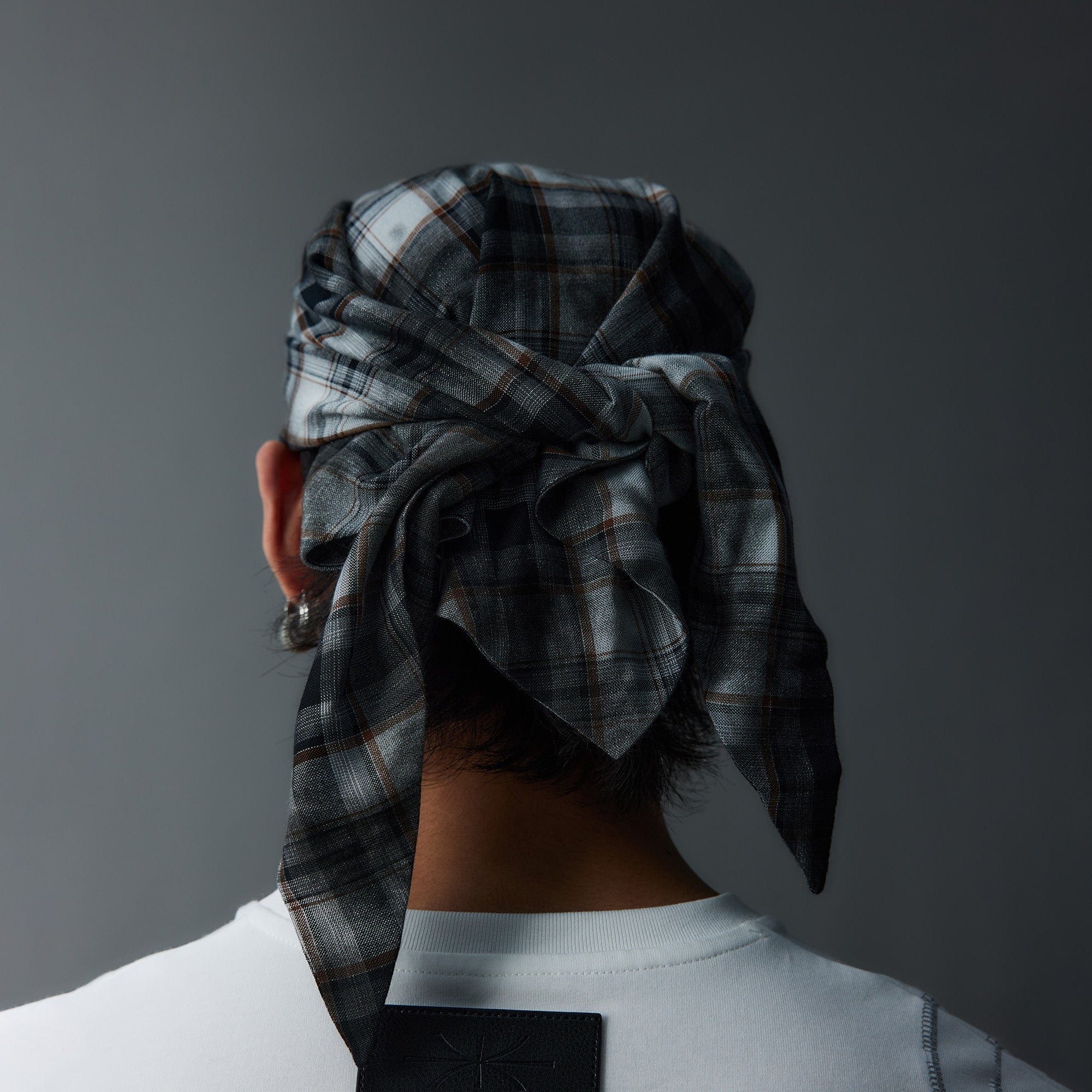 WHISTLEHUNTER Retro Plaid Headscarf Cap