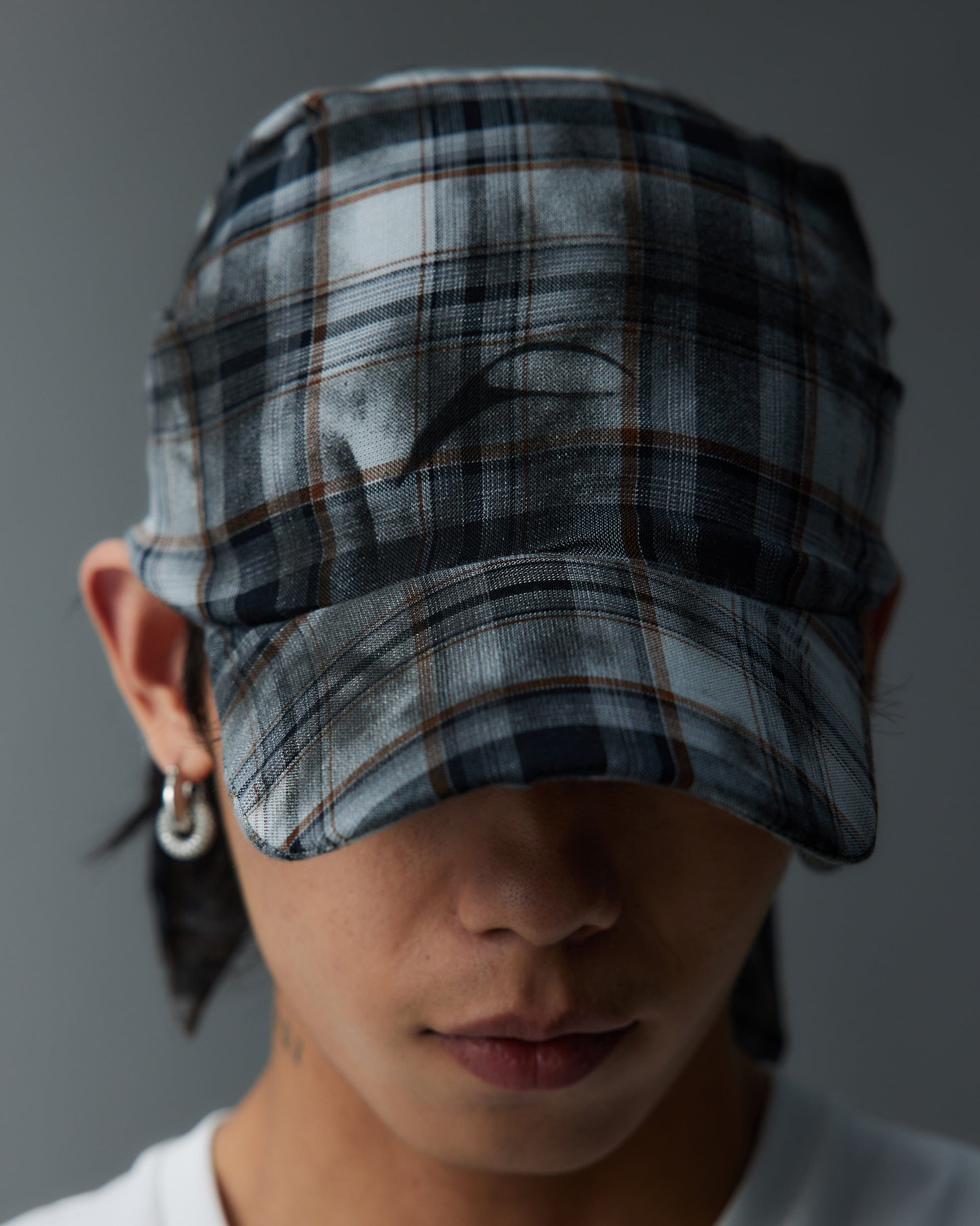 WHISTLEHUNTER Retro Plaid Headscarf Cap