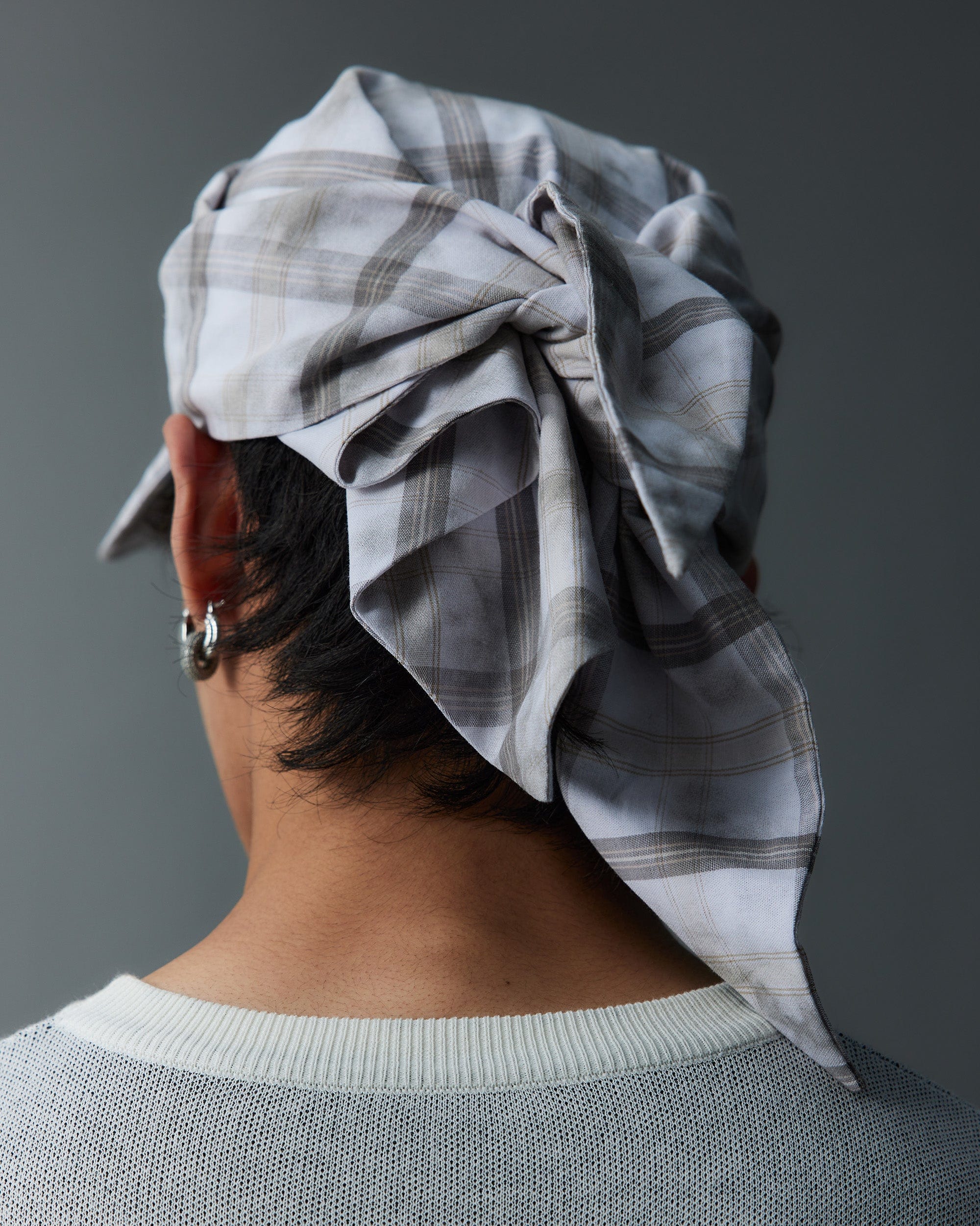 WHISTLEHUNTER Retro Plaid Headscarf Cap