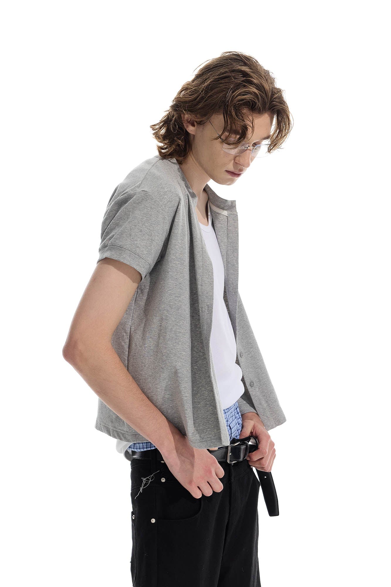 WHISTLEHUNTER Essential Wool-Blended Pocket Short-Sleeve Cardigan, premium urban and streetwear designers apparel on PROJECTISR.com, WHISTLEHUNTER
