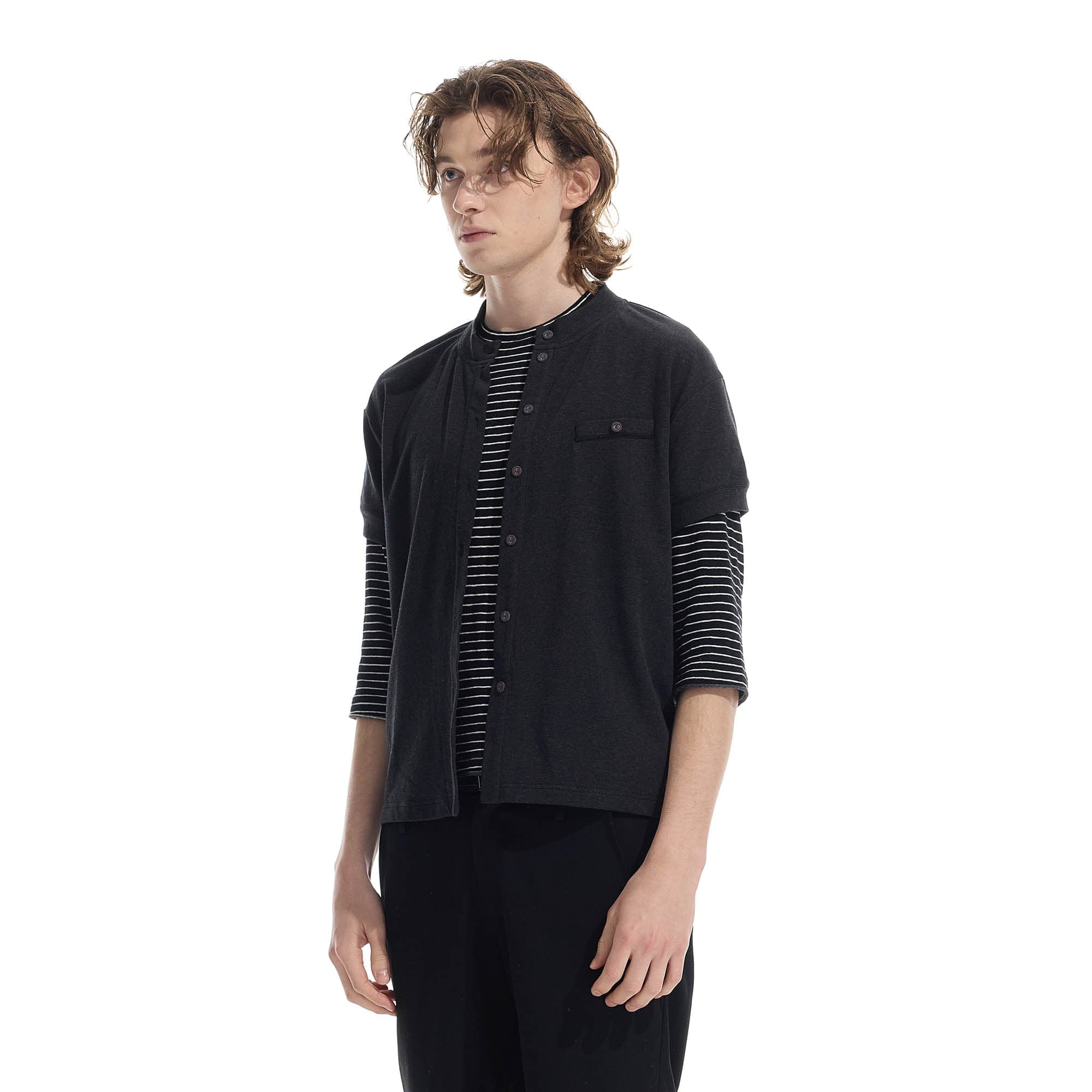 WHISTLEHUNTER Essential Wool-Blended Pocket Short-Sleeve Cardigan, premium urban and streetwear designers apparel on PROJECTISR.com, WHISTLEHUNTER