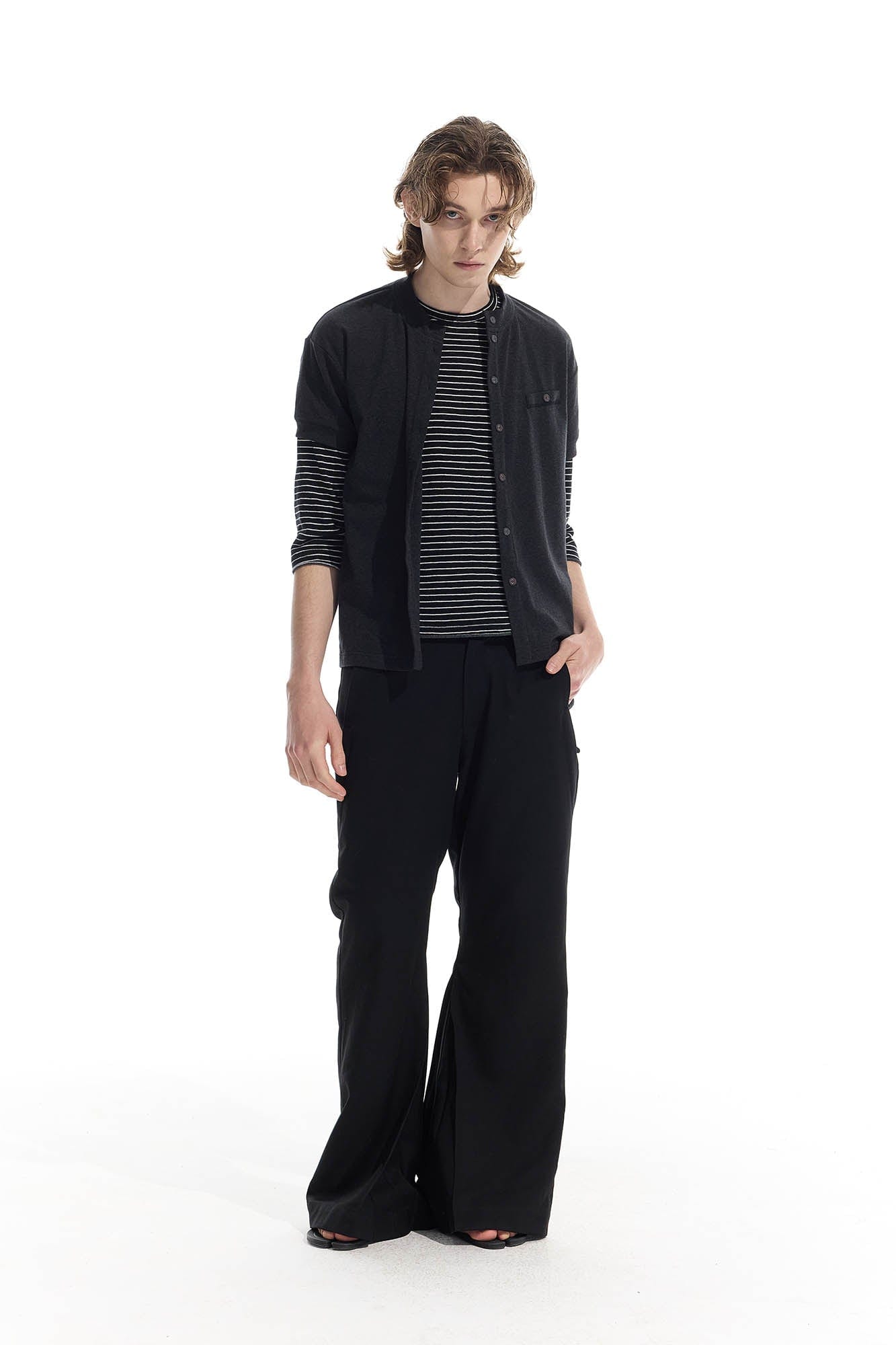 WHISTLEHUNTER Essential Wool-Blended Pocket Short-Sleeve Cardigan, premium urban and streetwear designers apparel on PROJECTISR.com, WHISTLEHUNTER