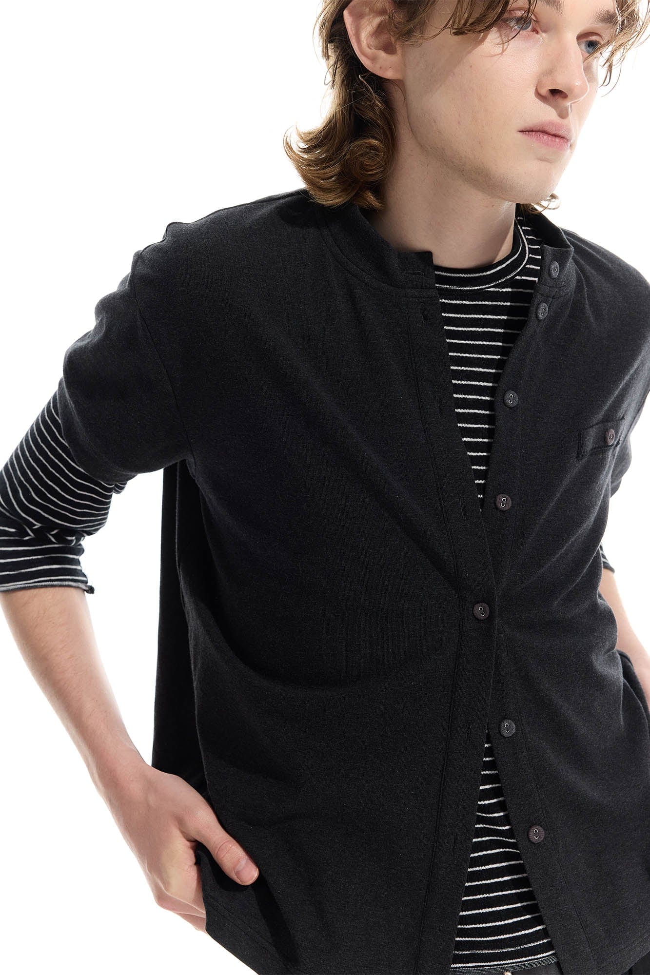 WHISTLEHUNTER Essential Wool-Blended Pocket Short-Sleeve Cardigan, premium urban and streetwear designers apparel on PROJECTISR.com, WHISTLEHUNTER