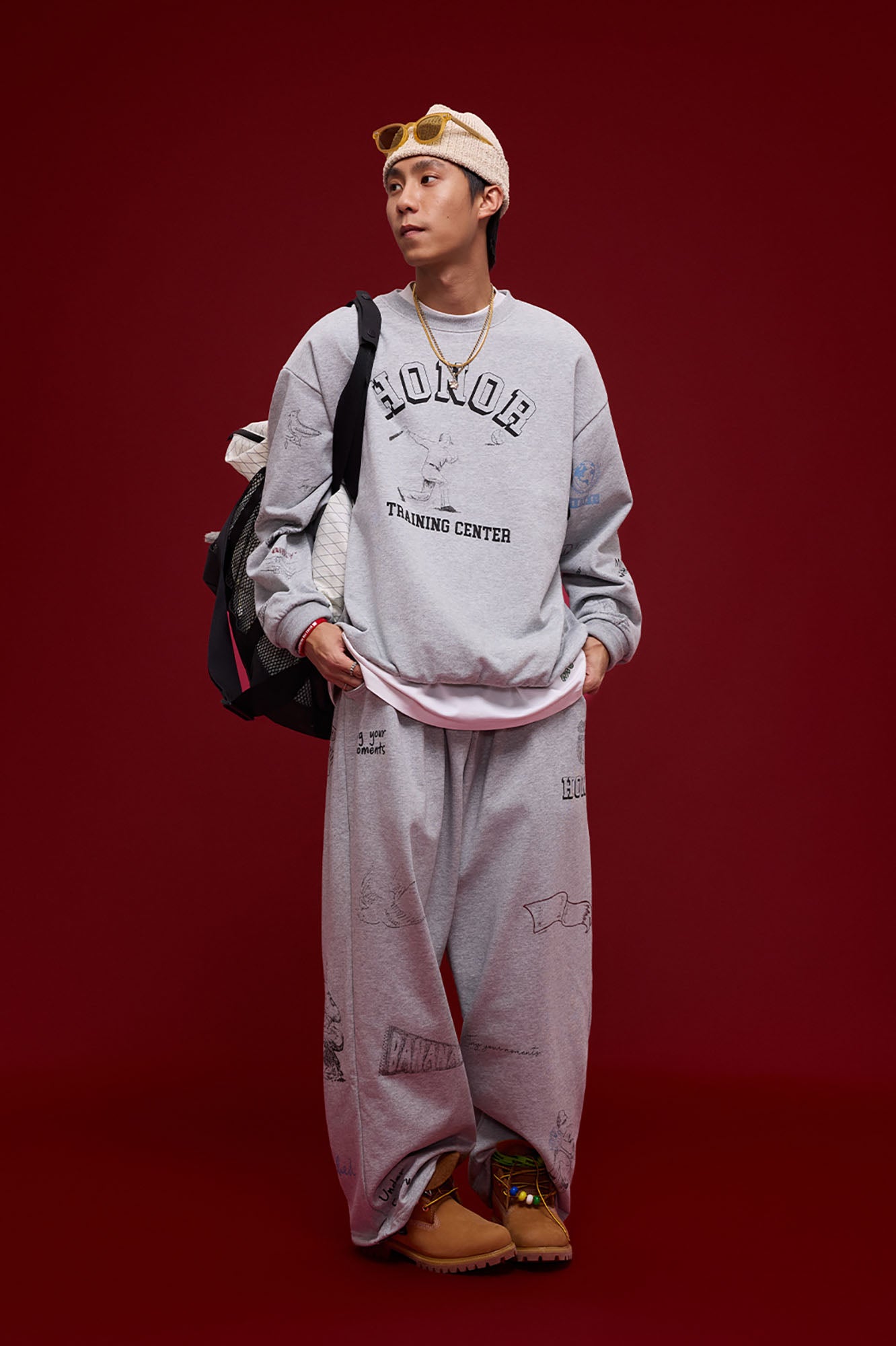 BANANA CLUB Classic Doodle Graphic Sweatpants