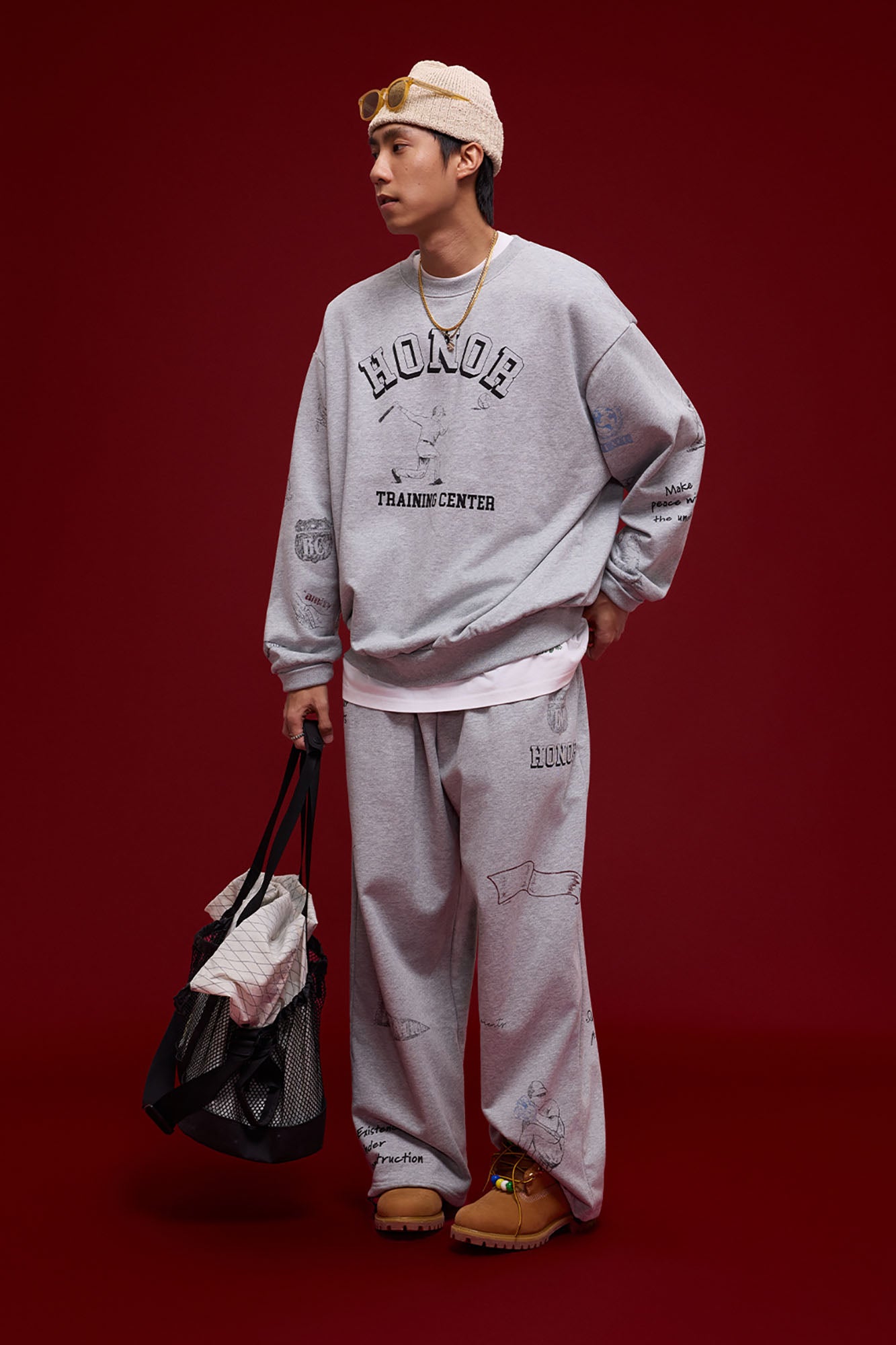 BANANA CLUB Classic Doodle Graphic Sweatpants