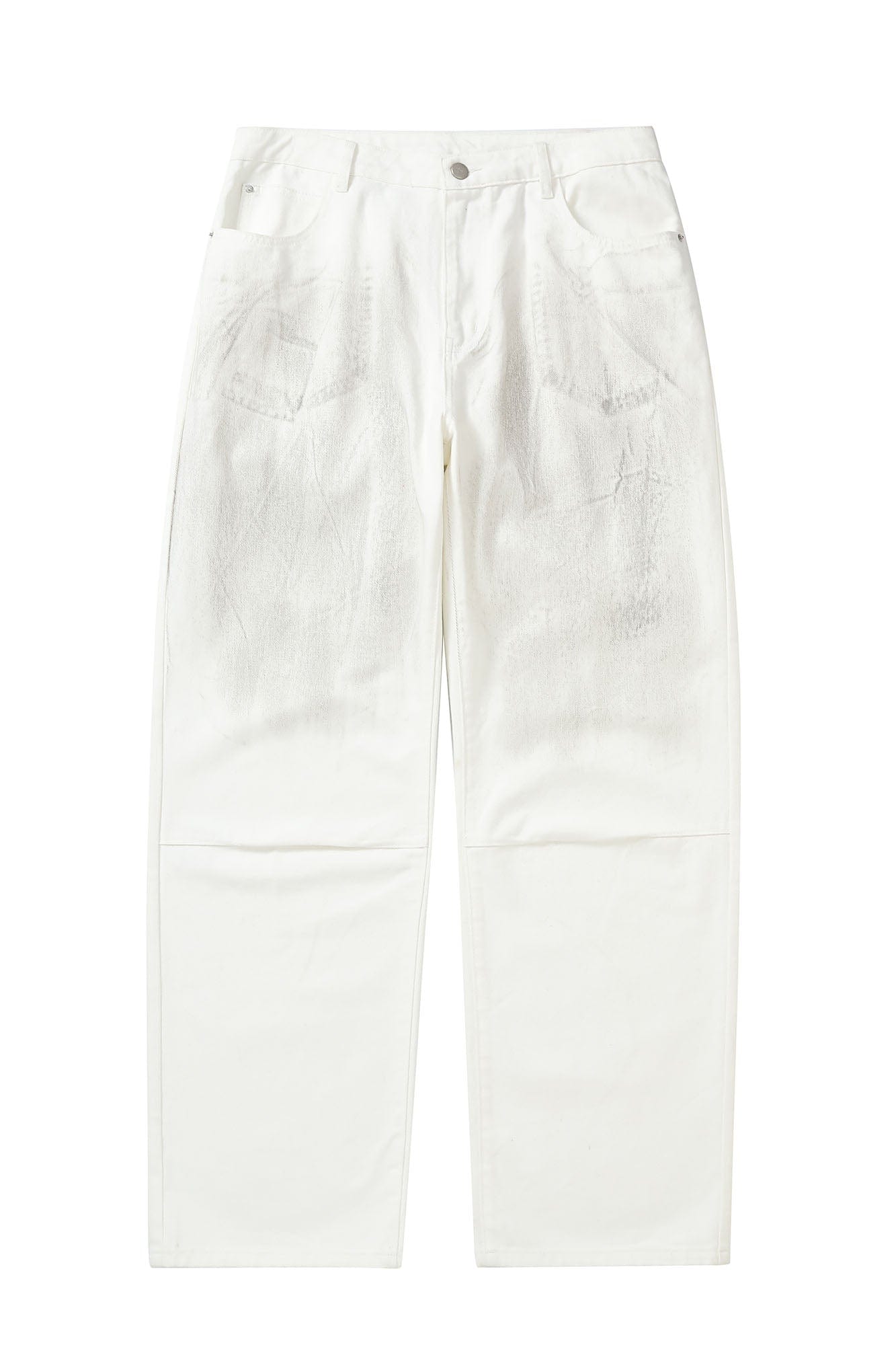 MAKEMORE Dirty-Fit Wide-Leg Denim Pants, premium urban and streetwear designers apparel on PROJECTISR.com, MAKEMORE