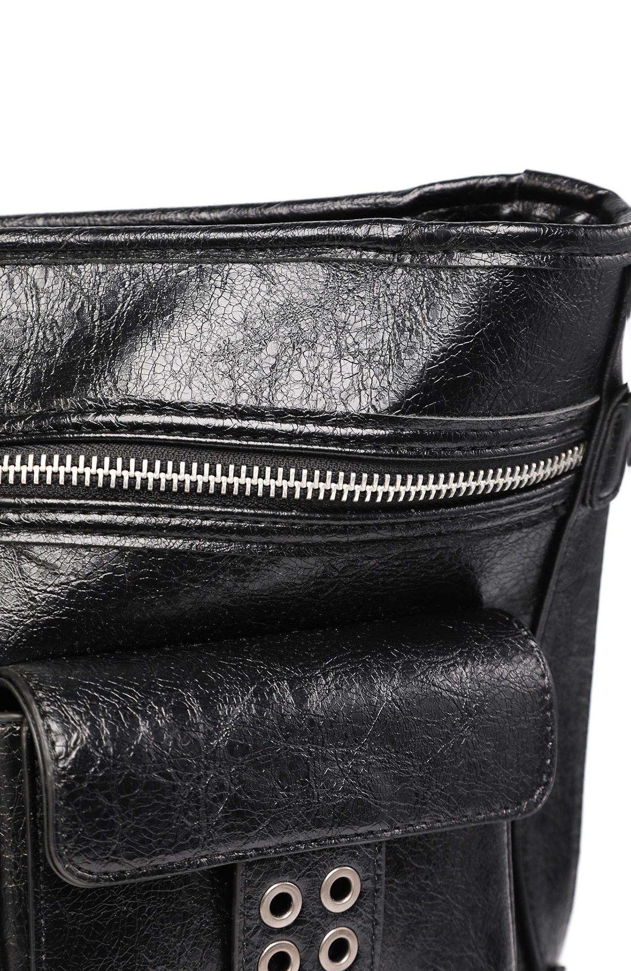 REBEL WAVE Cross Faux Leather Tote Bag