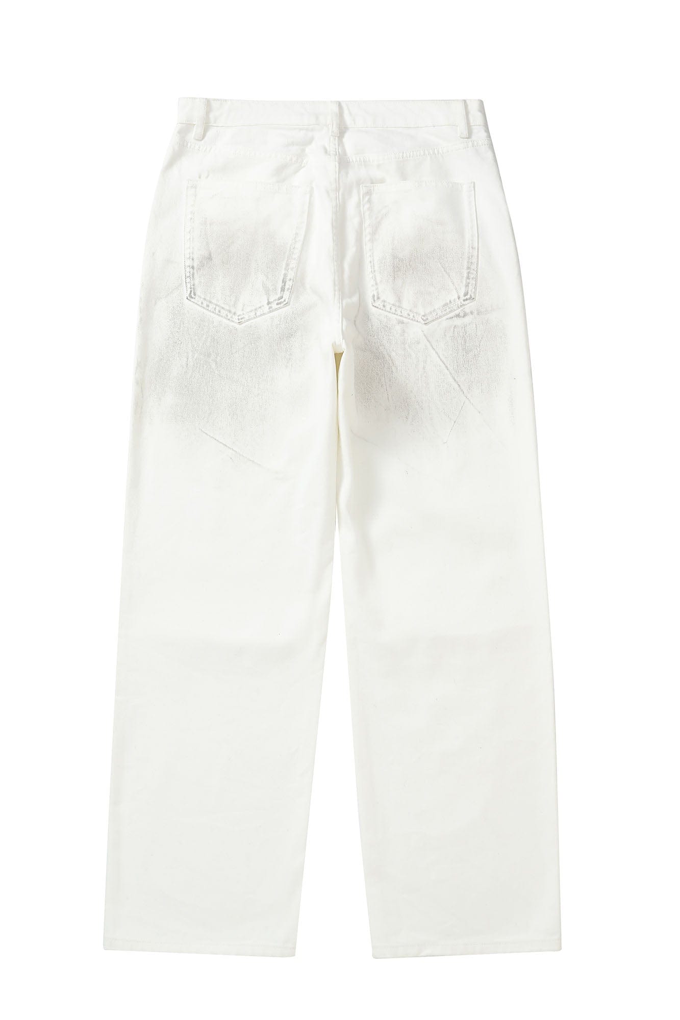 MAKEMORE Dirty-Fit Wide-Leg Denim Pants, premium urban and streetwear designers apparel on PROJECTISR.com, MAKEMORE