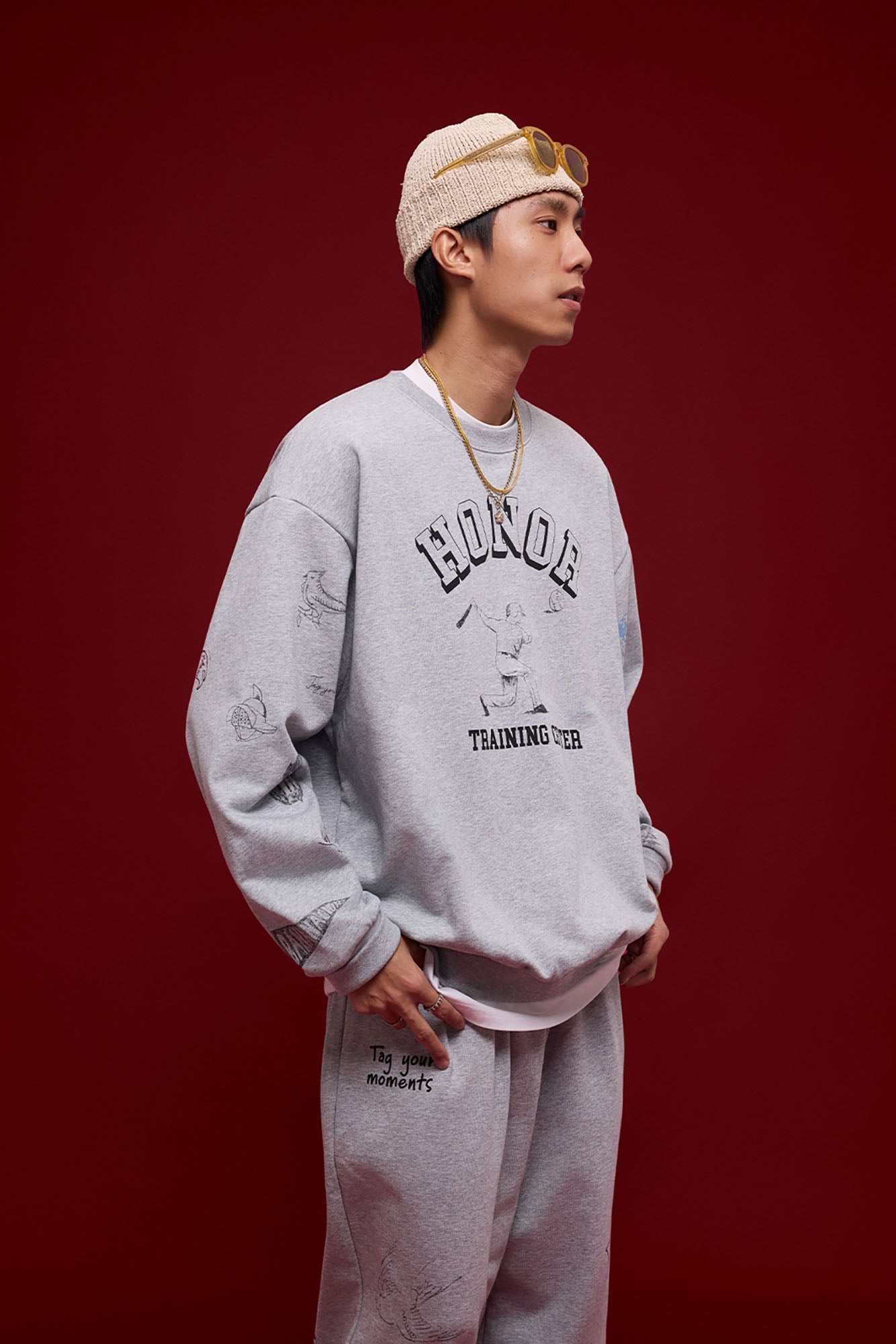 BANANA CLUB Classic Doodle Graphic Sweatshirt