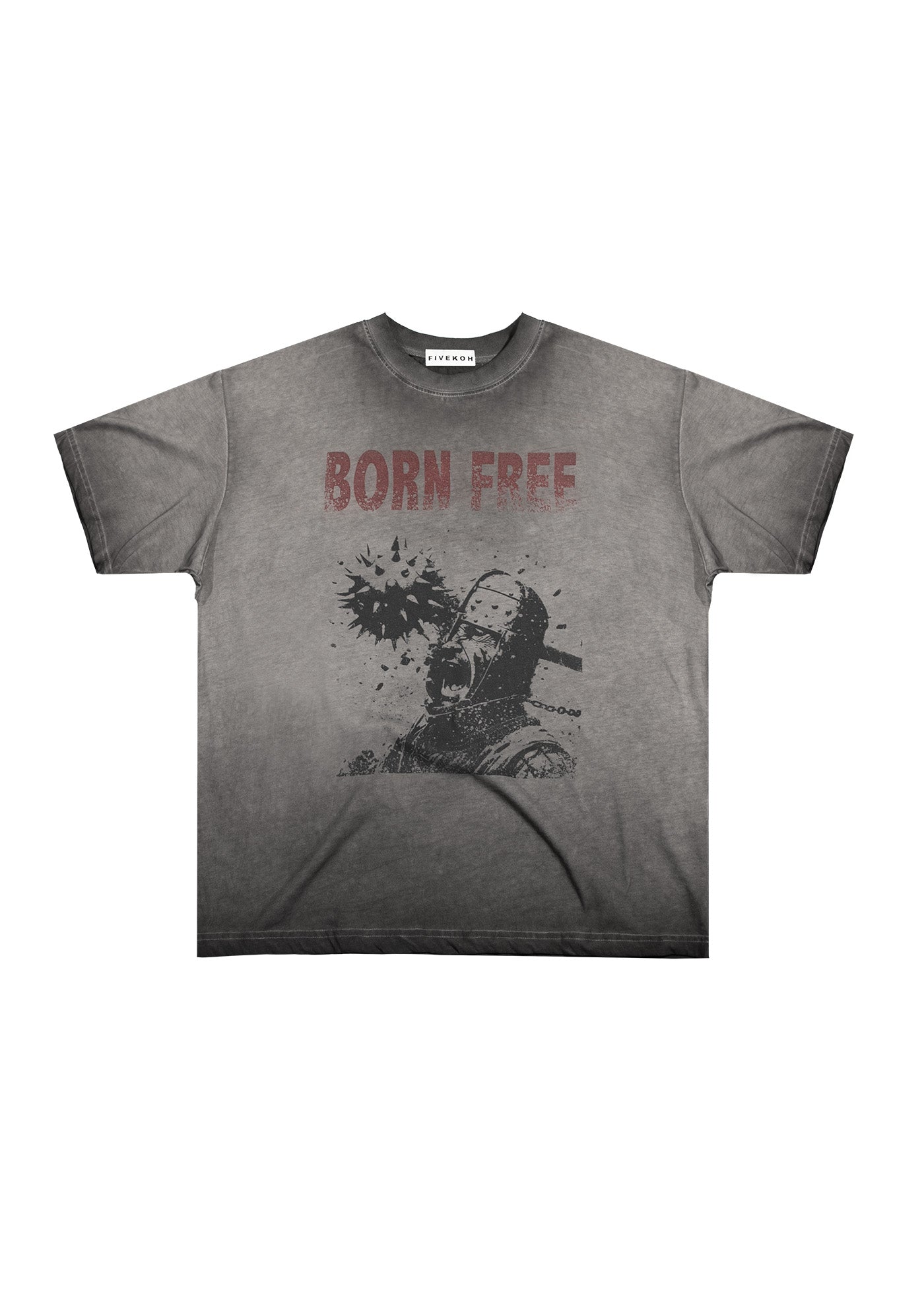 FIVEKOH Faded Graphics Washed T-Shirt