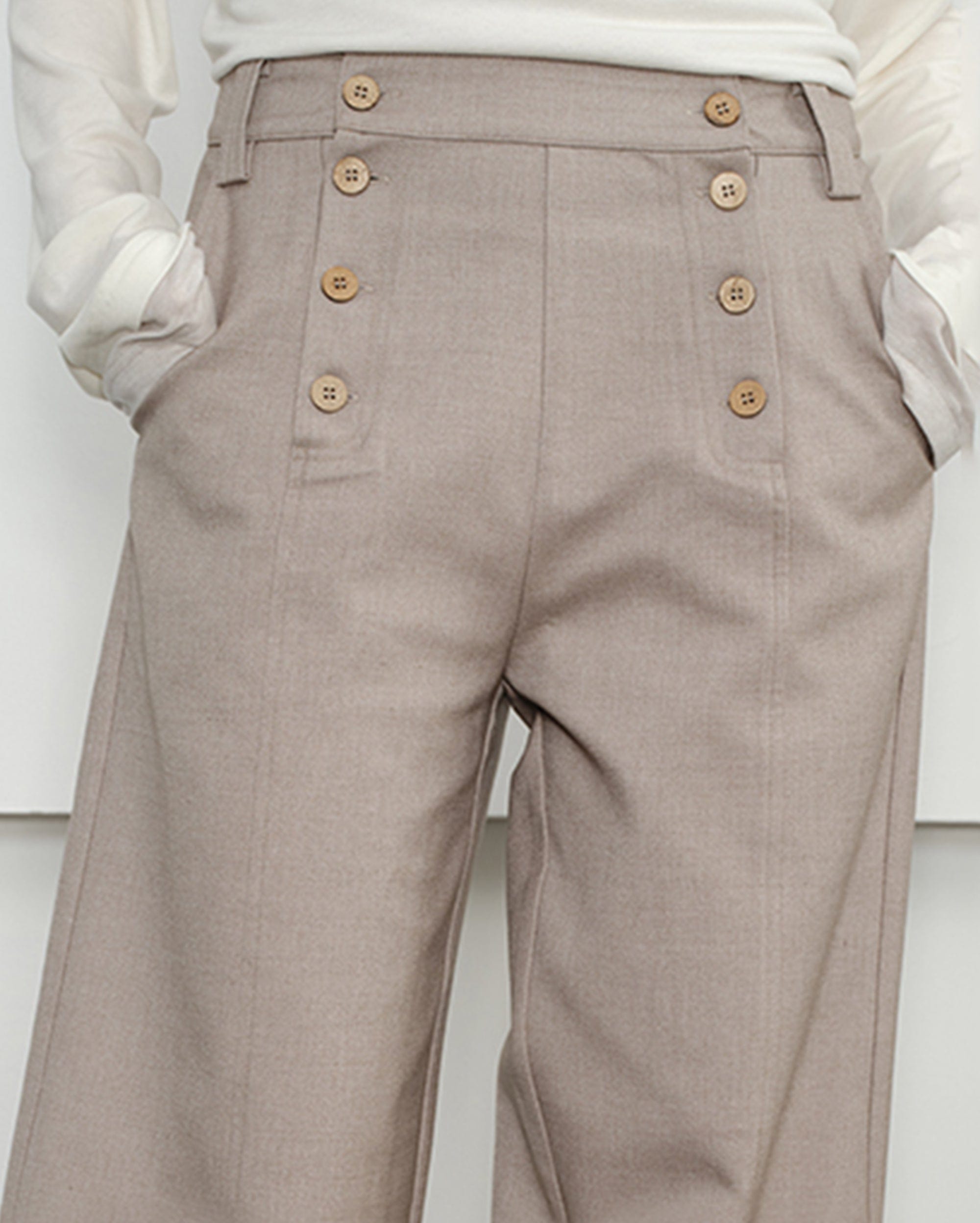 KREATE Double-Breasted Wide-Leg Trousers