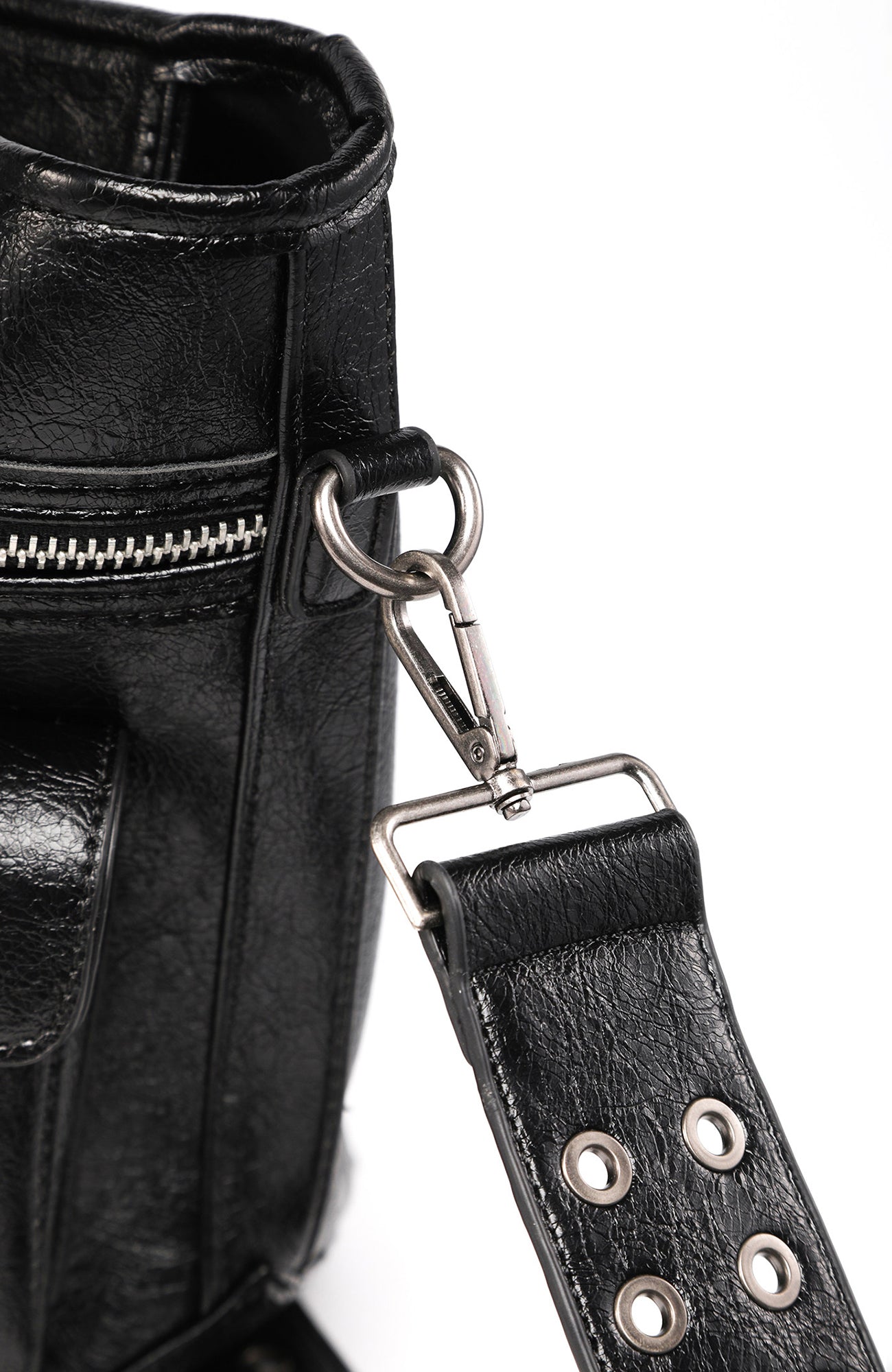 REBEL WAVE Cross Faux Leather Tote Bag