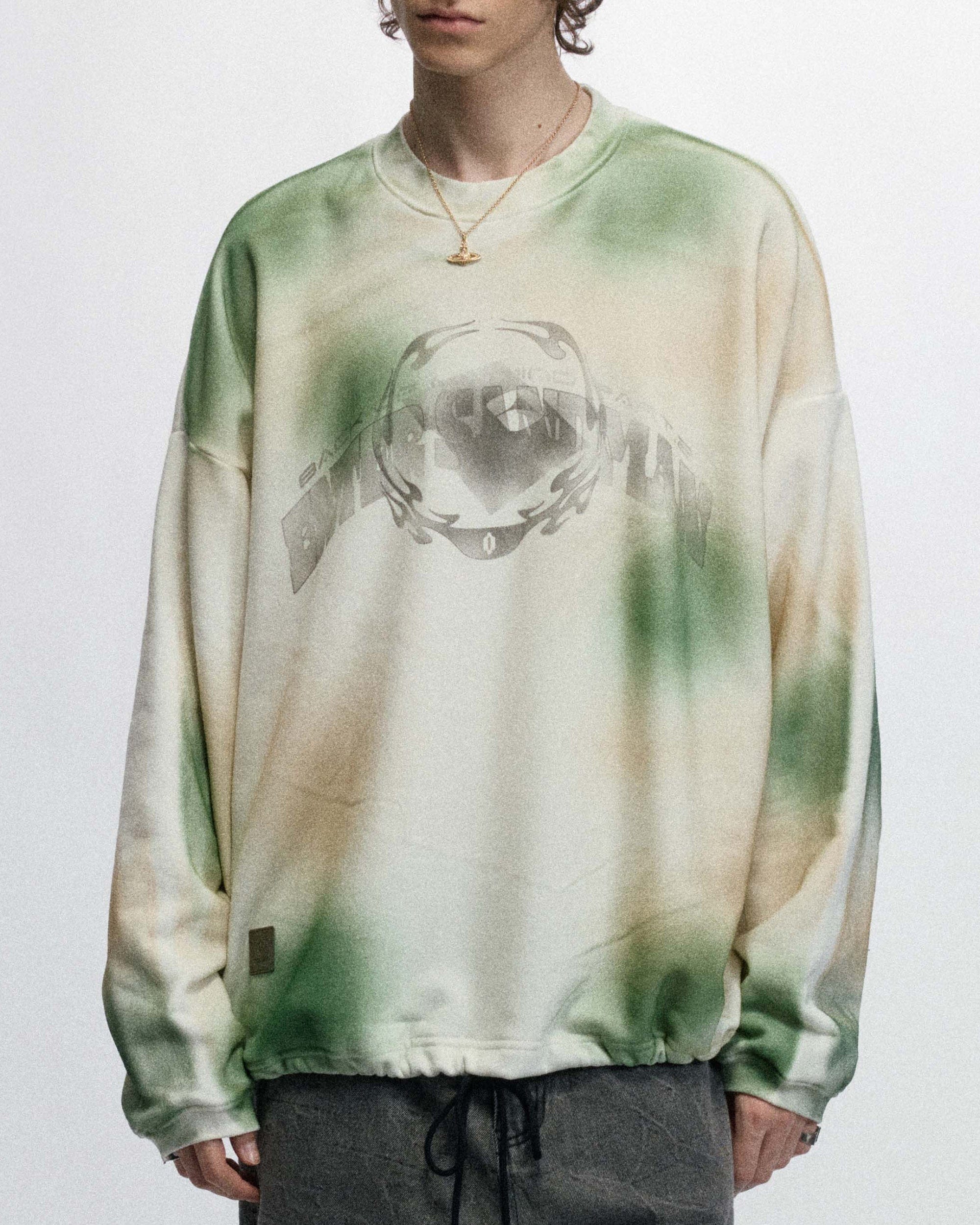 OVDY Faded Graphics Draw-String Long-Sleeve Tee