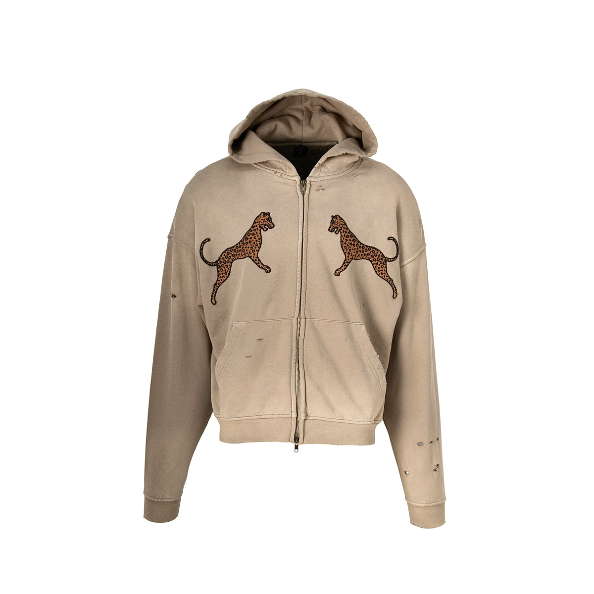 ZWDH Lynx Embroidered Cotton Hooded Jacket