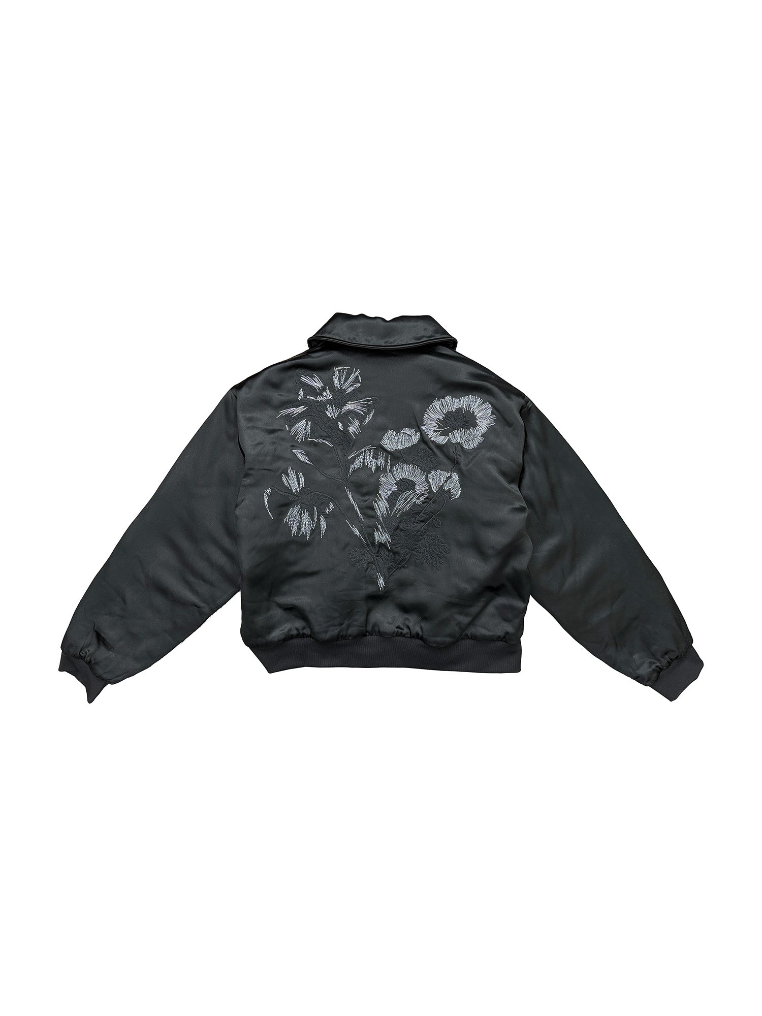 RICHILL Floral Embroidered Acetate Bomber Jacket, premium urban and streetwear designers apparel on PROJECTISR.com, RICHILL