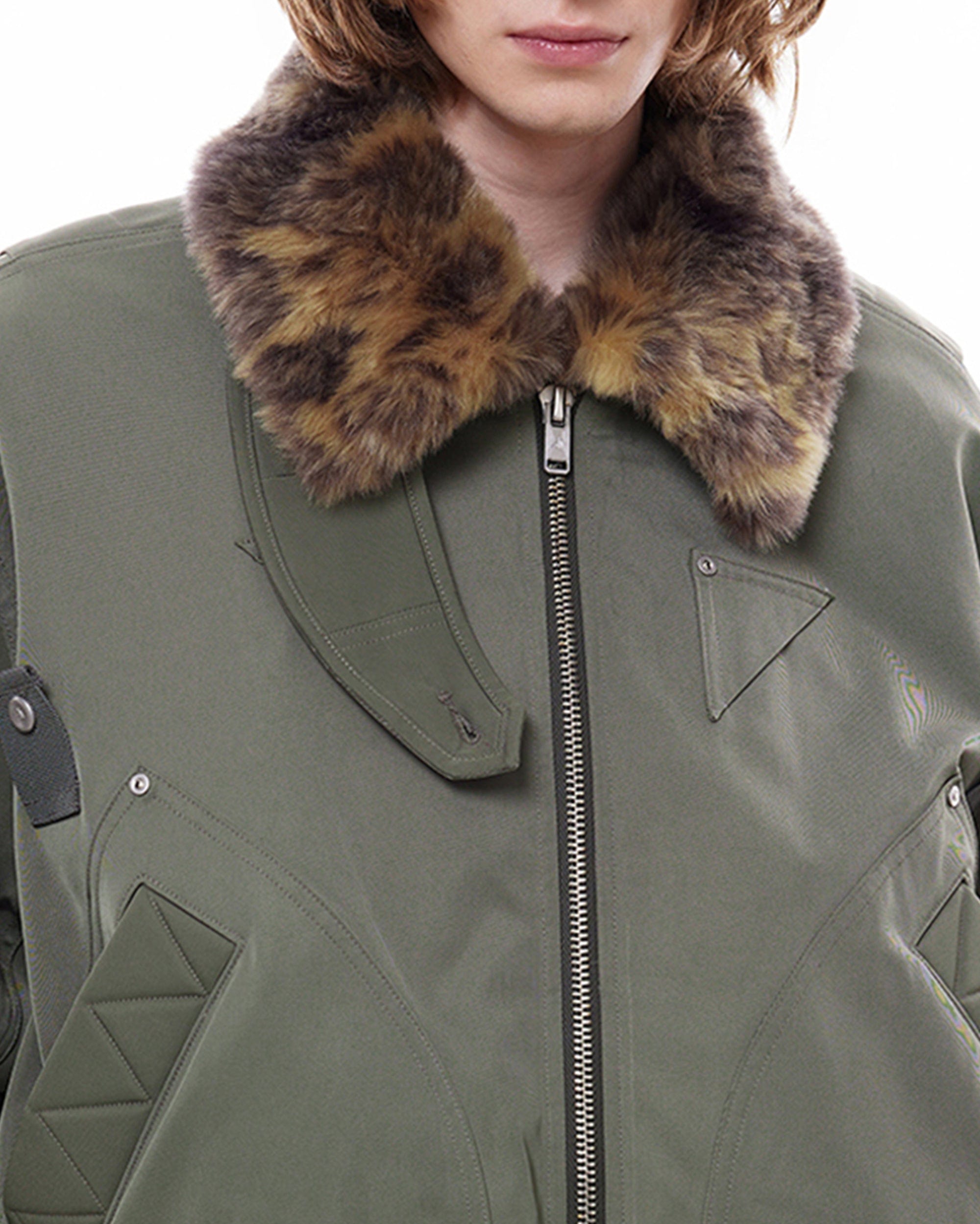 FACEONLAB Fleece-Lined B-15 BOMBER Jacket Green